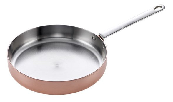 Scanpan 26 cm sauterpande i kobber med stålinderside og langt håndtag designet til induktion