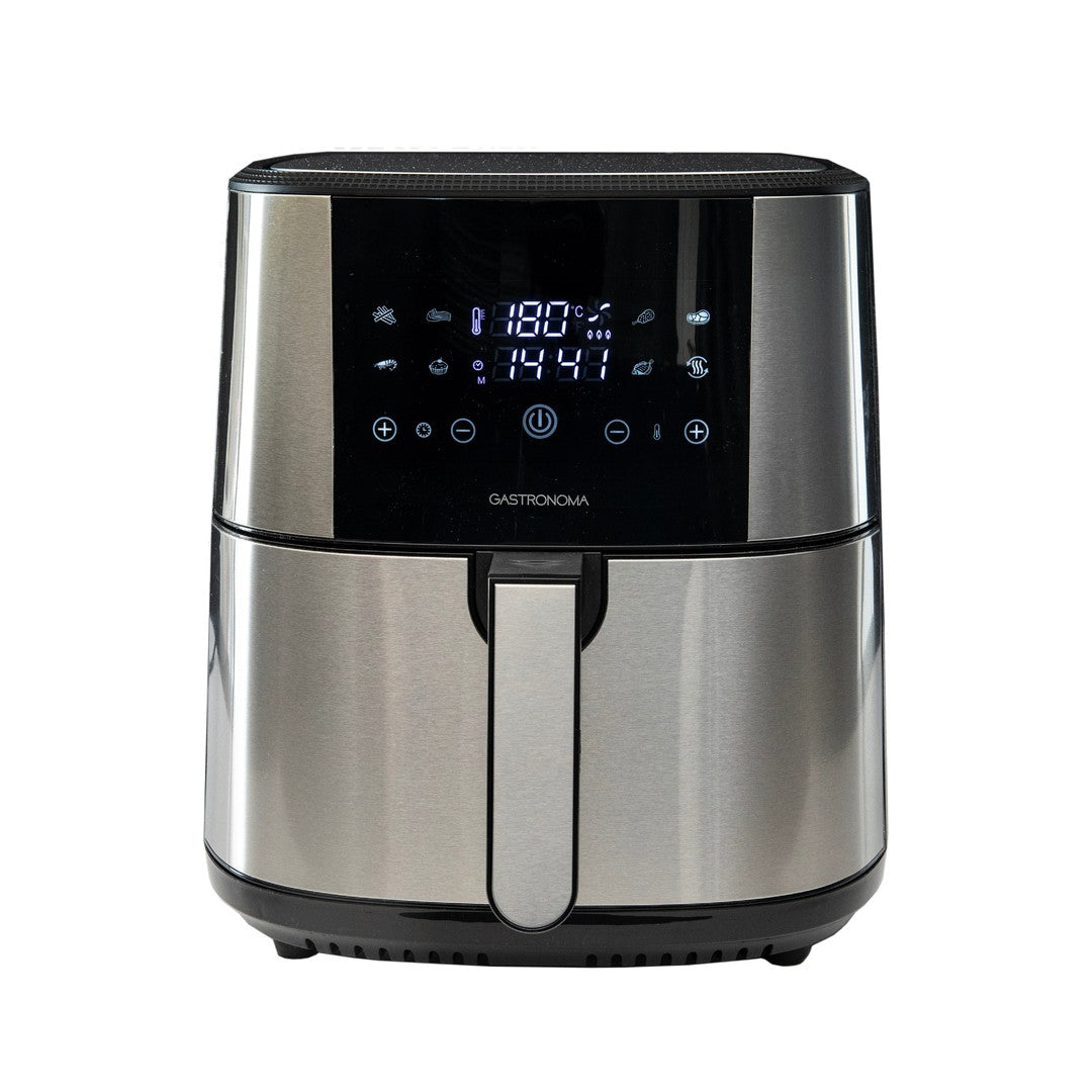 Billede af Gastronoma low fat fryer med 8 liters kapacitet og digital kontrolpanel i sort og sølv farve