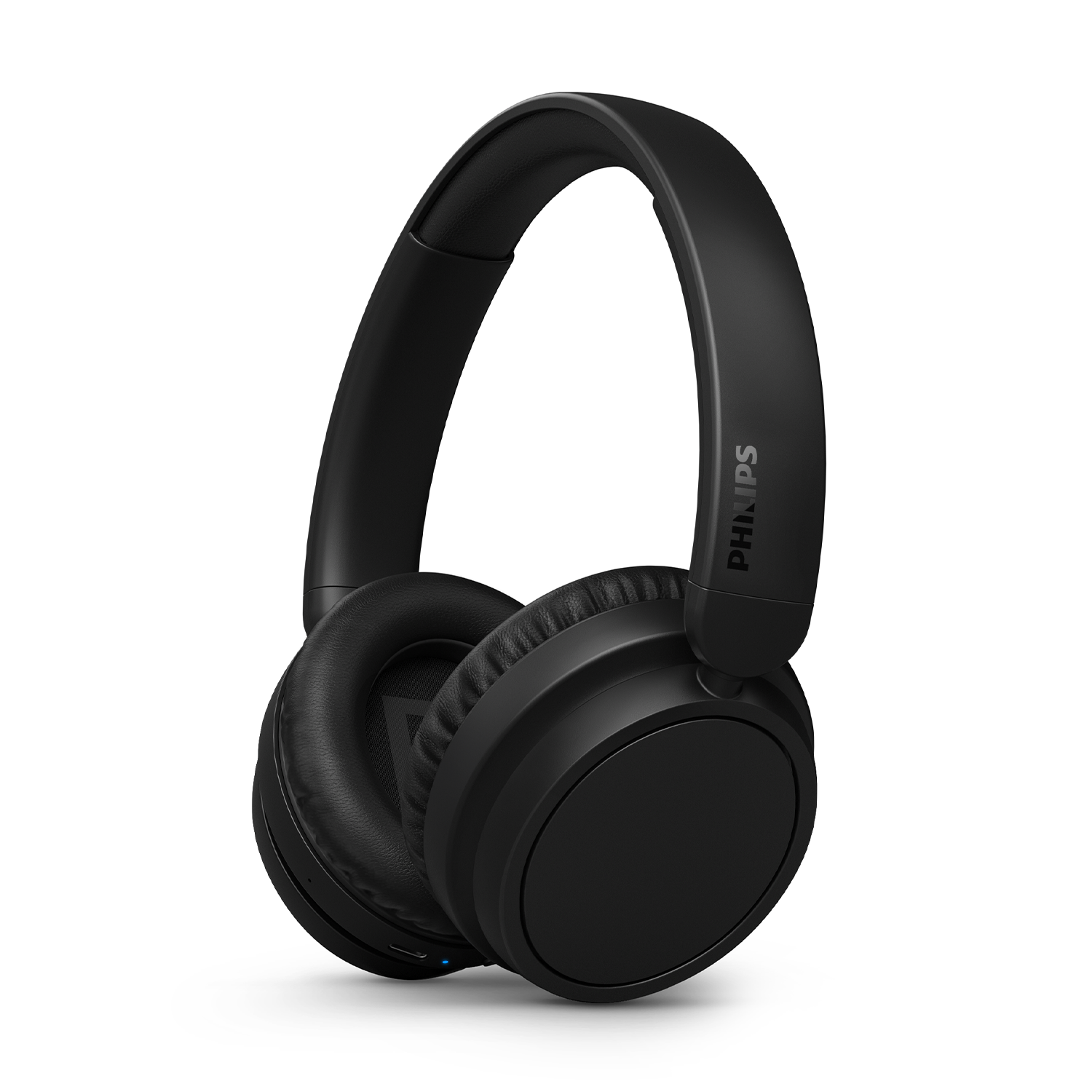 Trådløse Bluetooth over-ear hovedtelefoner fra Philips i sort design med bløde ørepuder og justerbar hovedbånd.