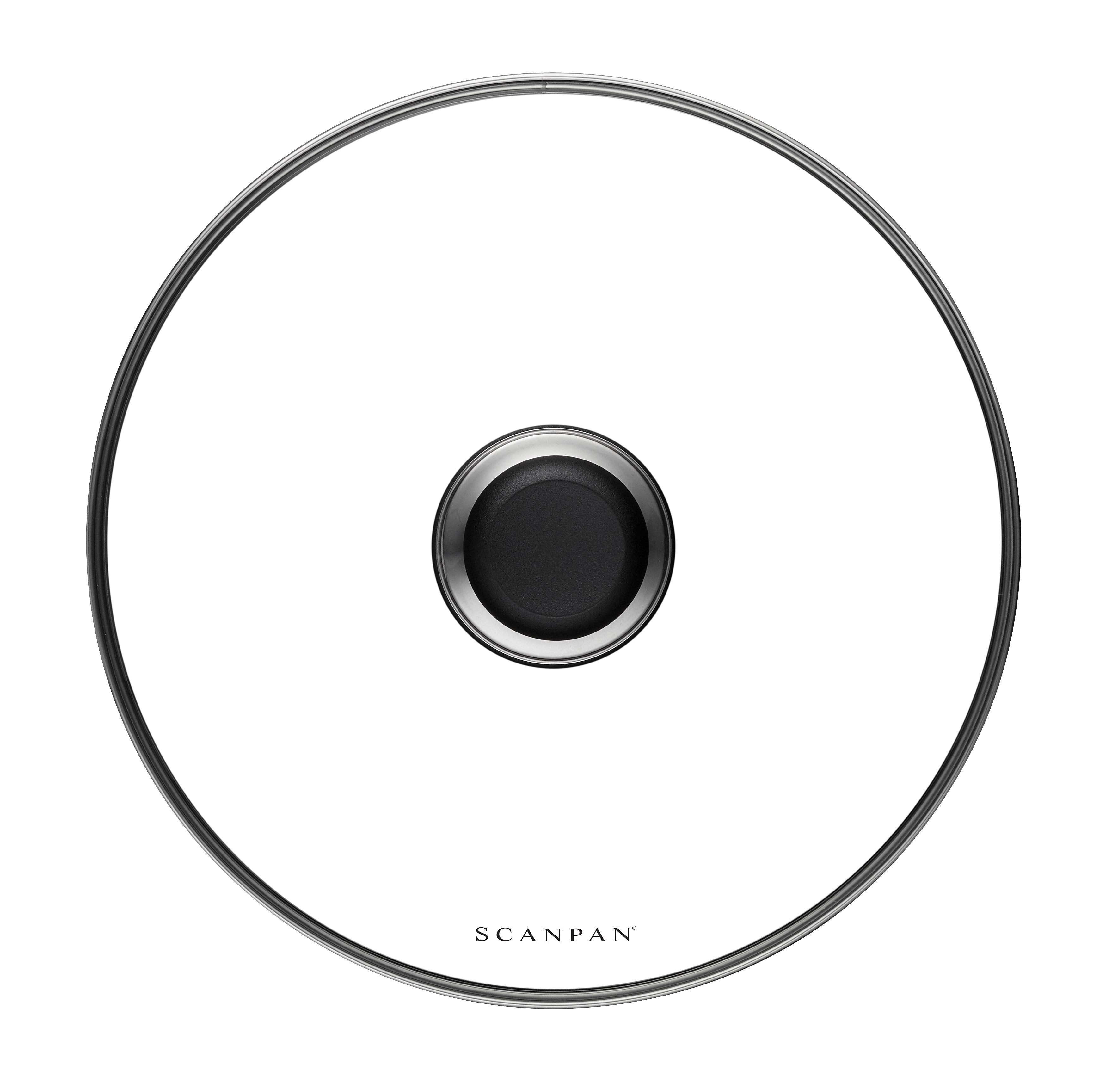 Scanpan 24 cm glaslåg med sort håndtag og metalramme designet til at passe til Classic serien