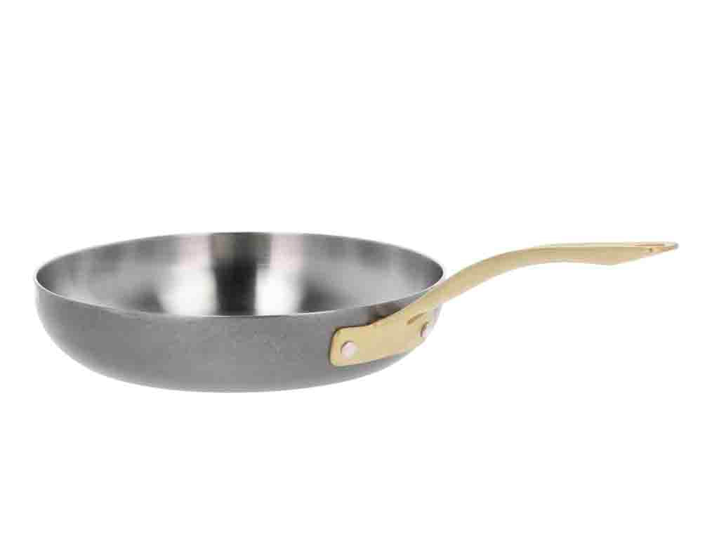 Pillivuyt Gourmet Durance stegepande i stål med en diameter på 28 cm og et elegant guldgreb design