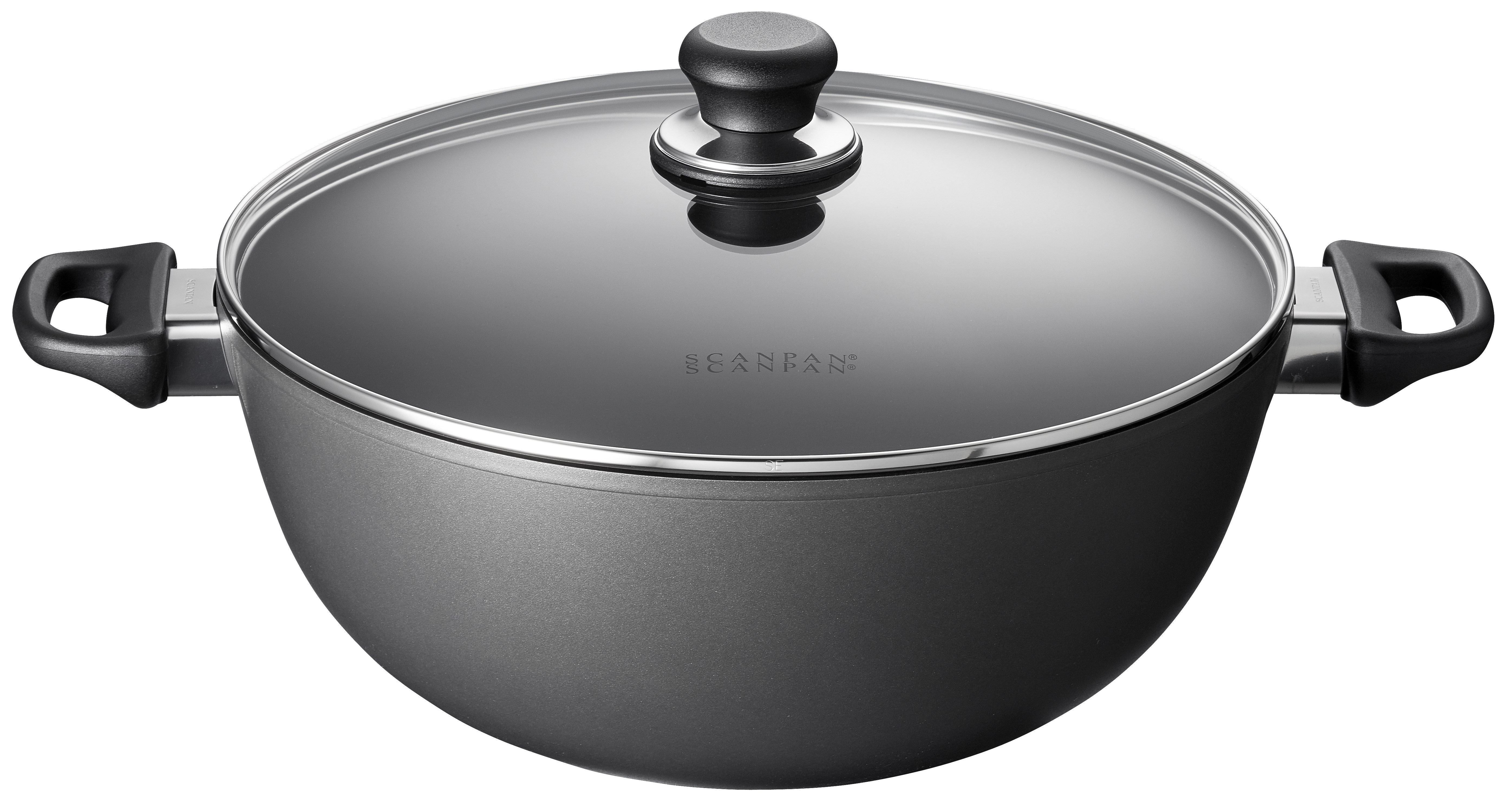 Scanpan 7,5 liter suppe- og stegegryde med låg i tidløst design og induktionsvenlig bund med ergonomiske håndtag