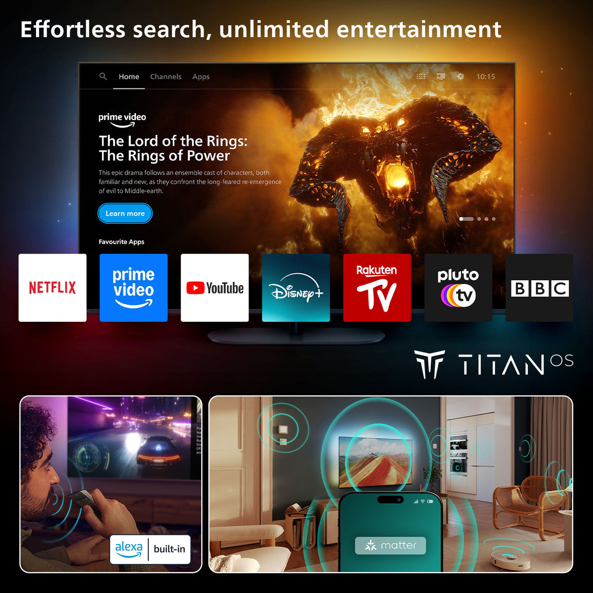 Philips 65PUS8550/12 65" 4K QLED Smart Ambilight tv - Butik24