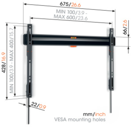 Vogel's TVM 3601 Stationært vægbeslag til tv