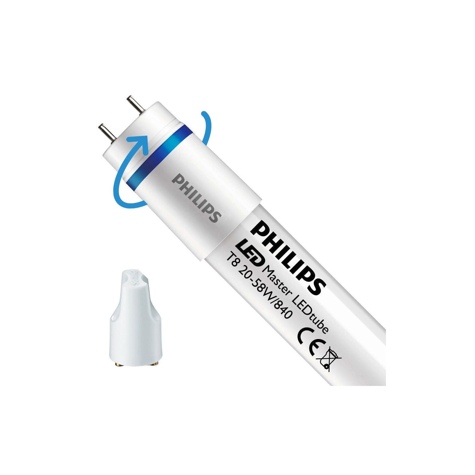 Philips LED Lysrør T8 MASTER (EM/Mains) High Output 20W 3100lm - 840 kold hvid | 150cm - erstatter 58W