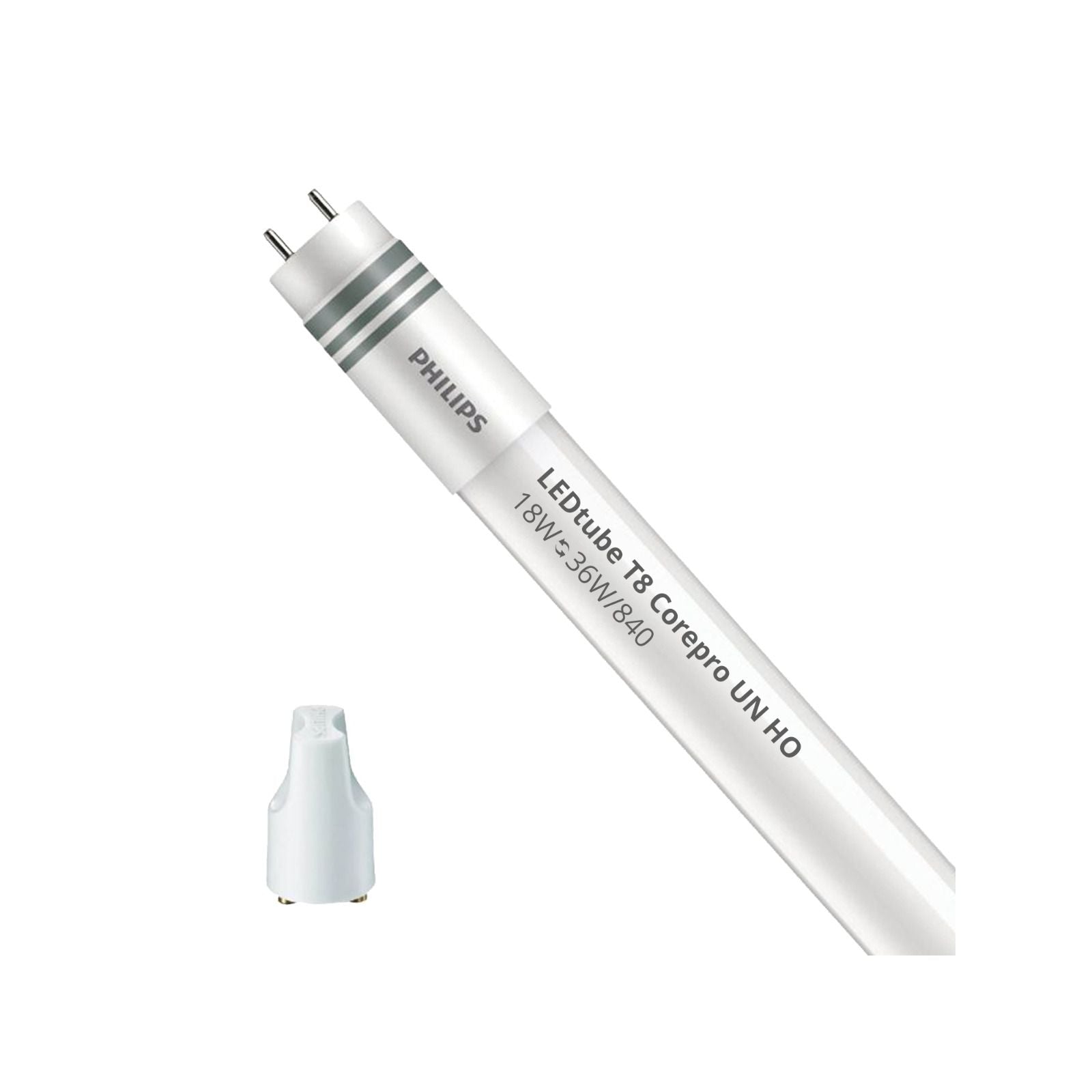 Philips LED Lysrør T8 CorePro (UN) High Output 18W 2000lm - 840 kold hvid | 120cm - erstatter 36W