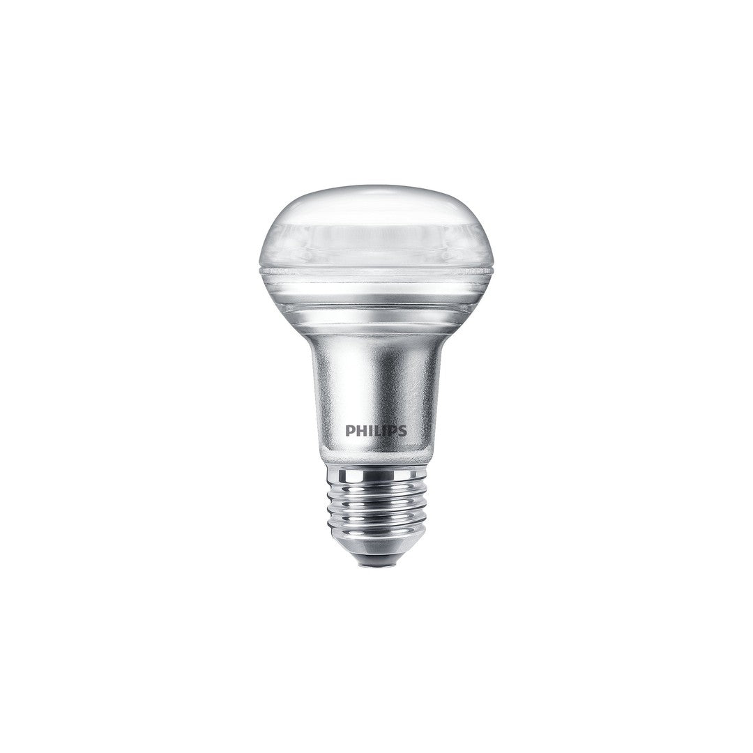 PHILIPS LED pære klassisk 60W R63 E27 med varm hvid lys og dæmpbar funktion i enkelt pakke