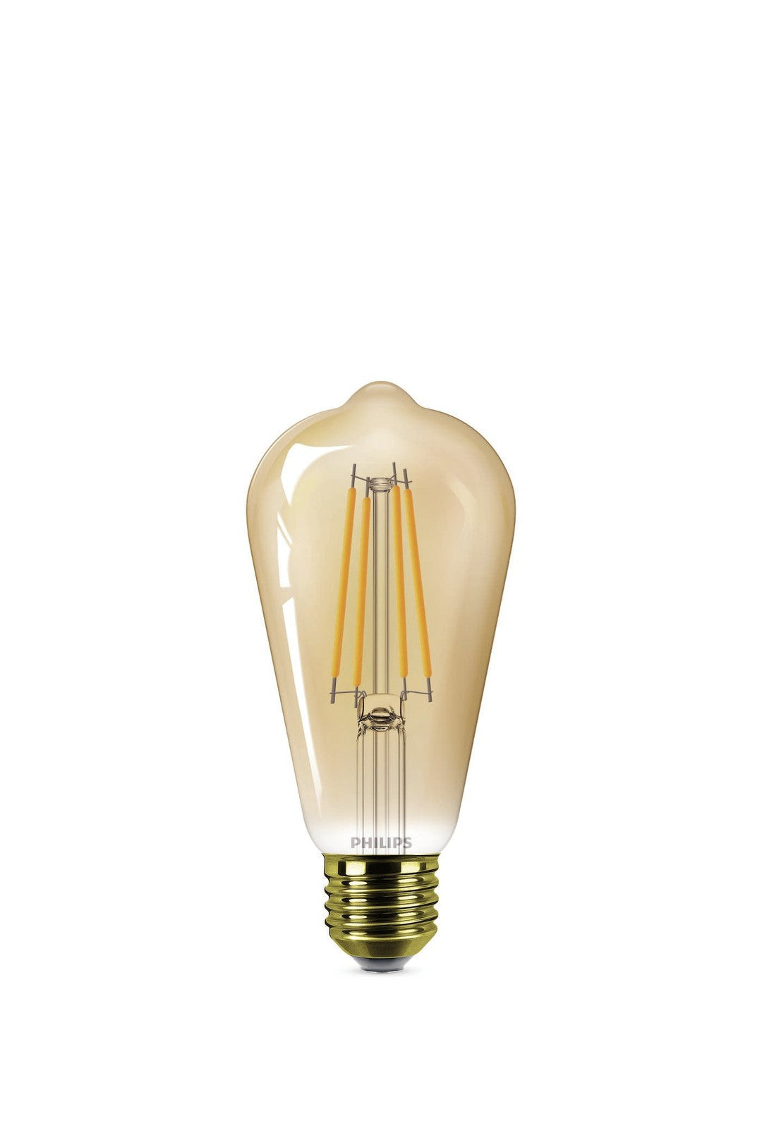PHILIPS LED Classic Filament 25W dråbe E27 lampe i guld med synlige filamenter og ikke dæmpbar funktion, designet til at give en varm og indbydende belysning