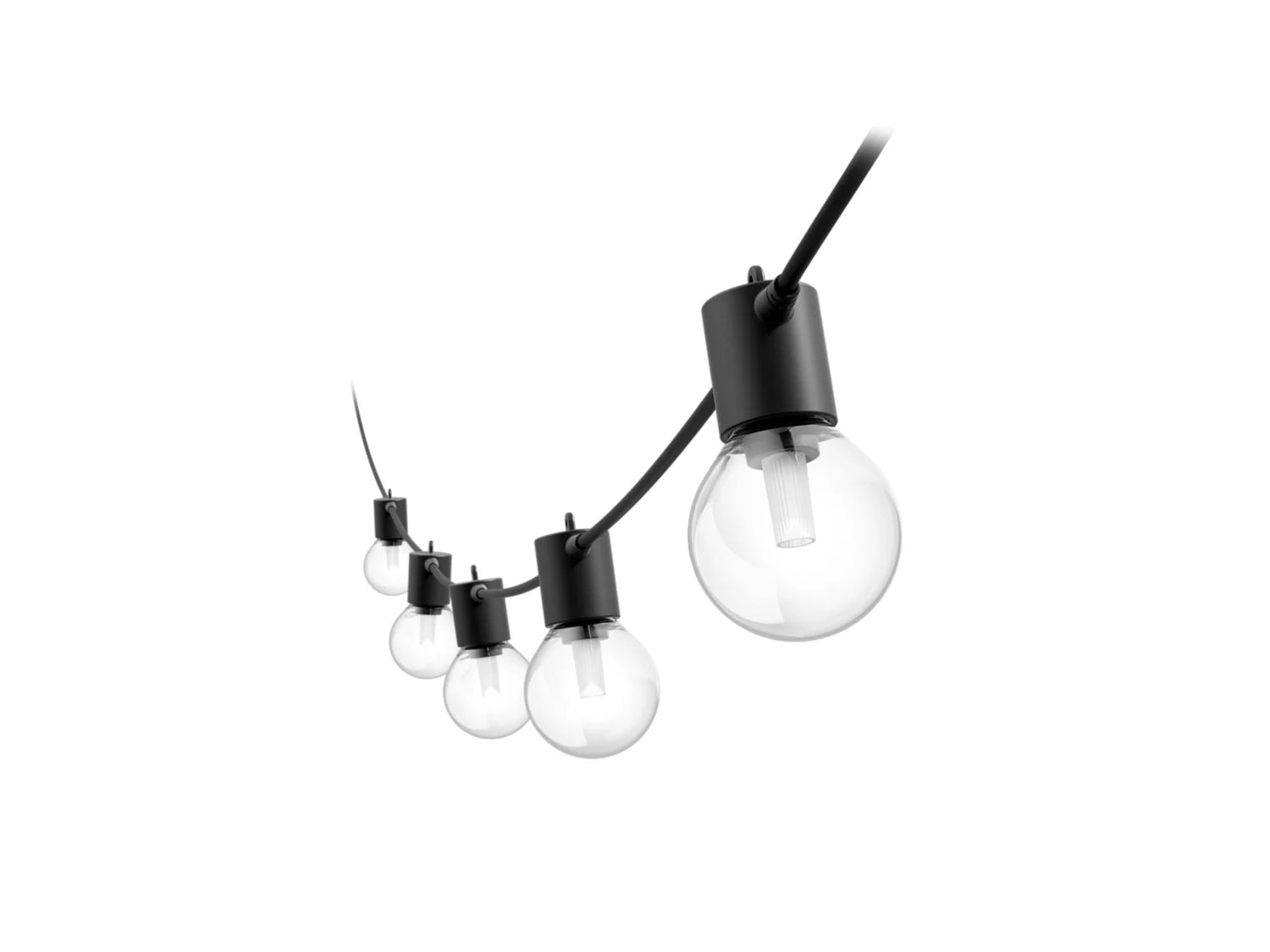 Philips Festavia Hue udendørs lyskæde med globepærer, 7 meter, 10 pære