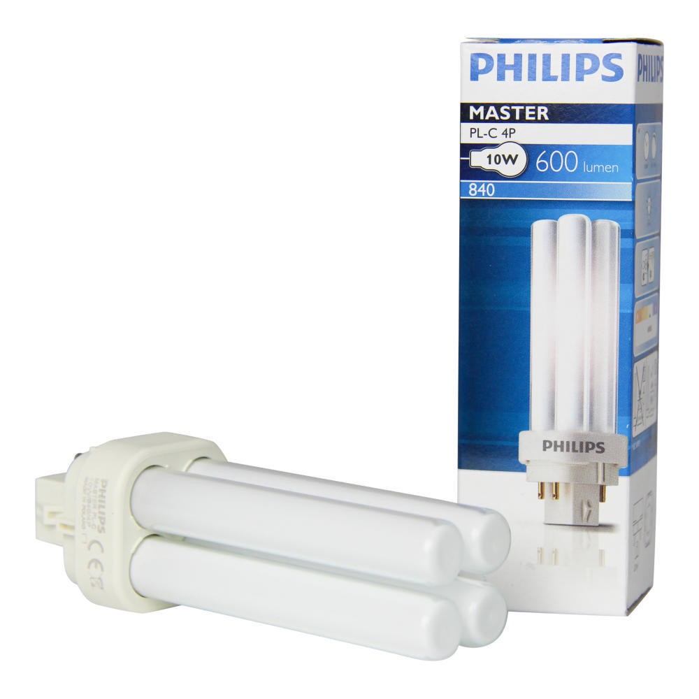 Philips MASTER PL-C 10W Kompaktlysstofrør 4-Pin, Kold Hvid