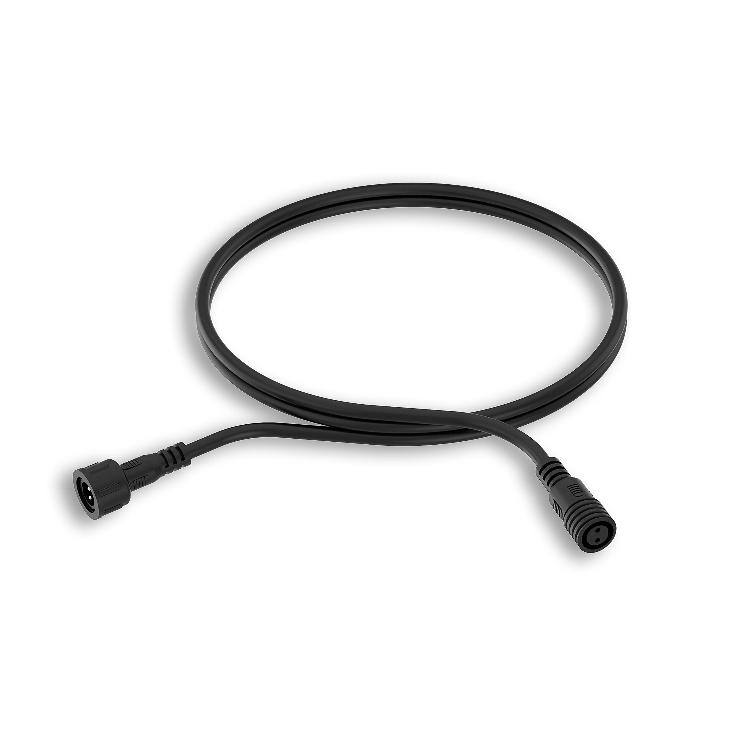 GardenLink 2 meter kabel i sort med to støvbeskyttede stik til udebelysning og haveudstyr