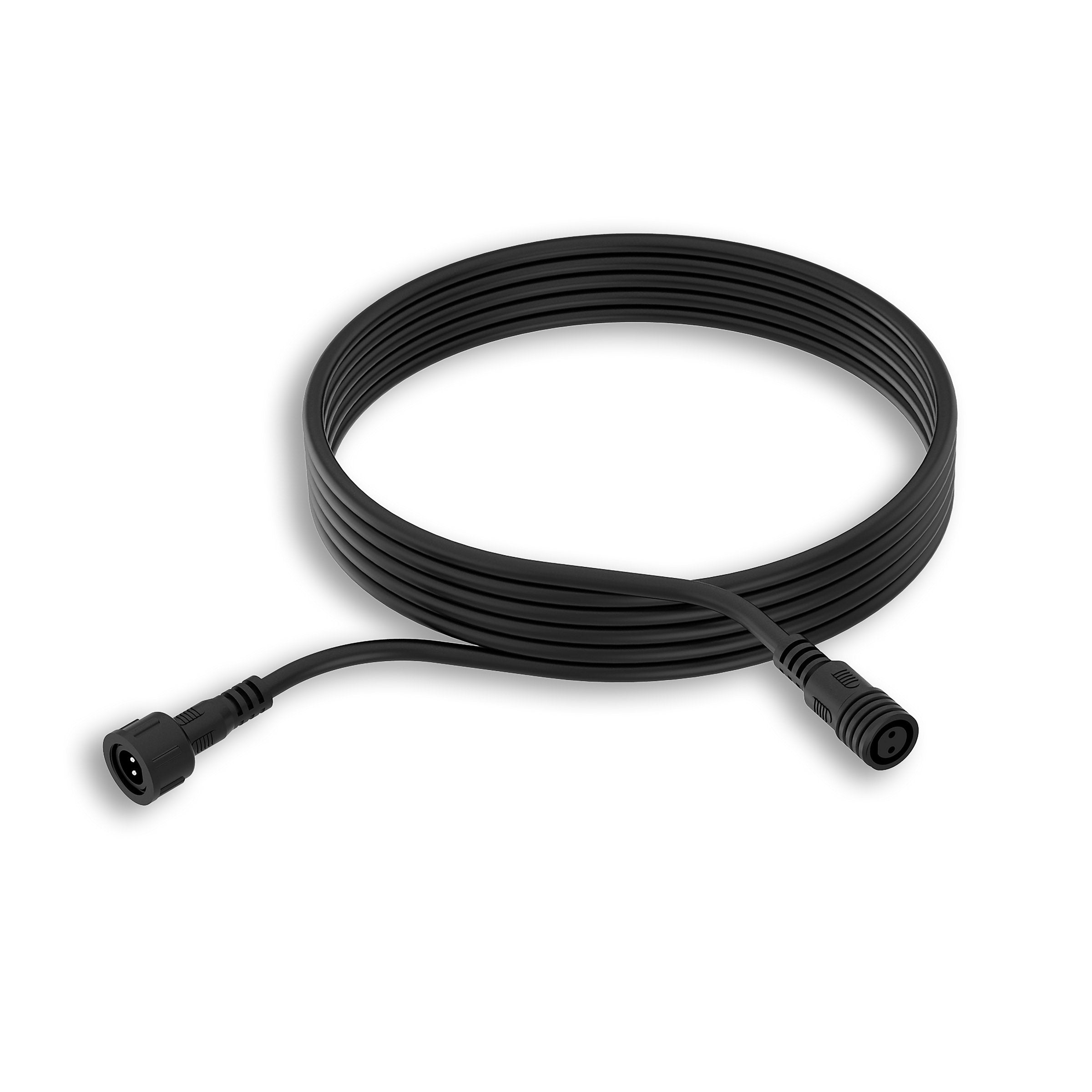 Sort kabel på 5 meter til udendørs brug med forbindelser i hver ende velegnet til GardenLink systemet