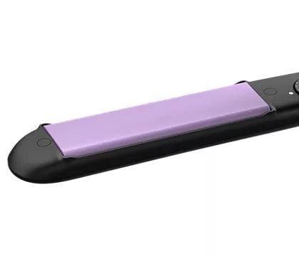 Billede af pladen på Philips BHS377/00 Essential fladjern med en lys lilla overflade og sorte detaljer