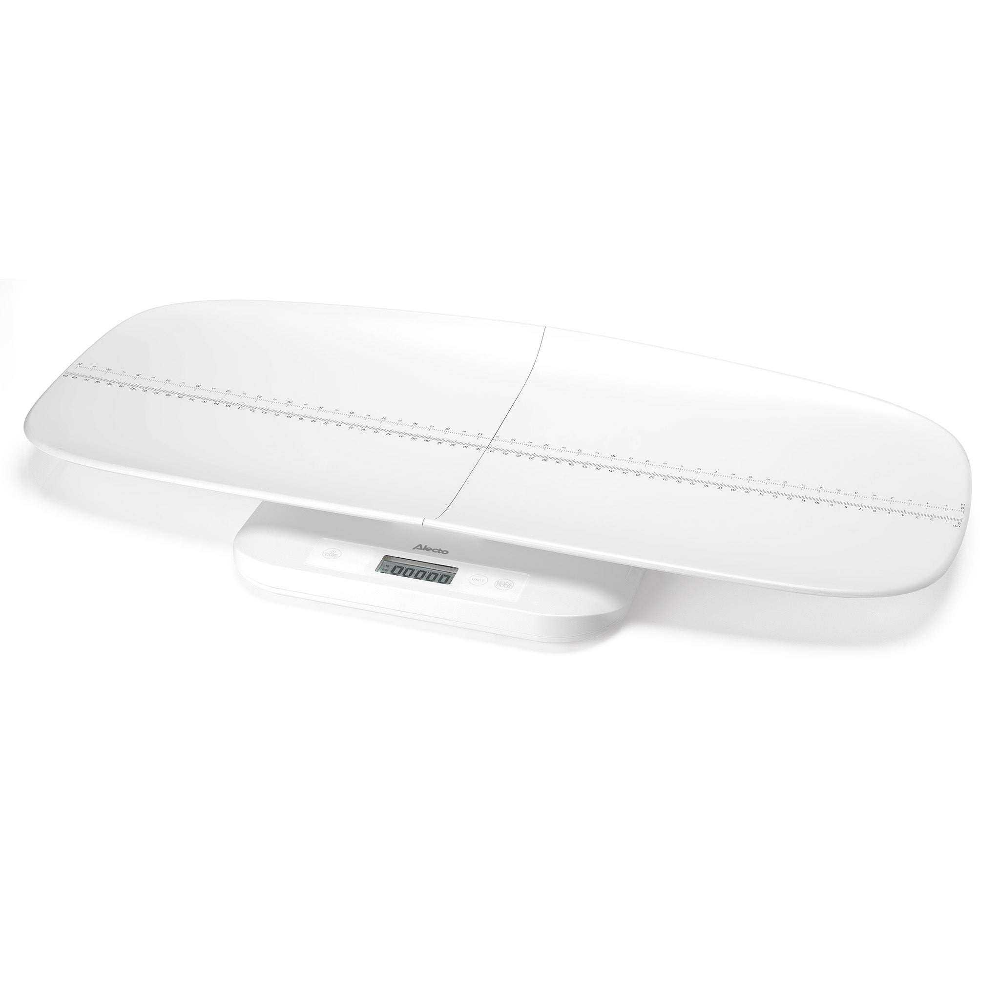 Alecto - Digital babyvægt, personvægt og kæledyrsvægt i én - Op til 150 kg med aftagelig vejeflade - Hvid - BC70