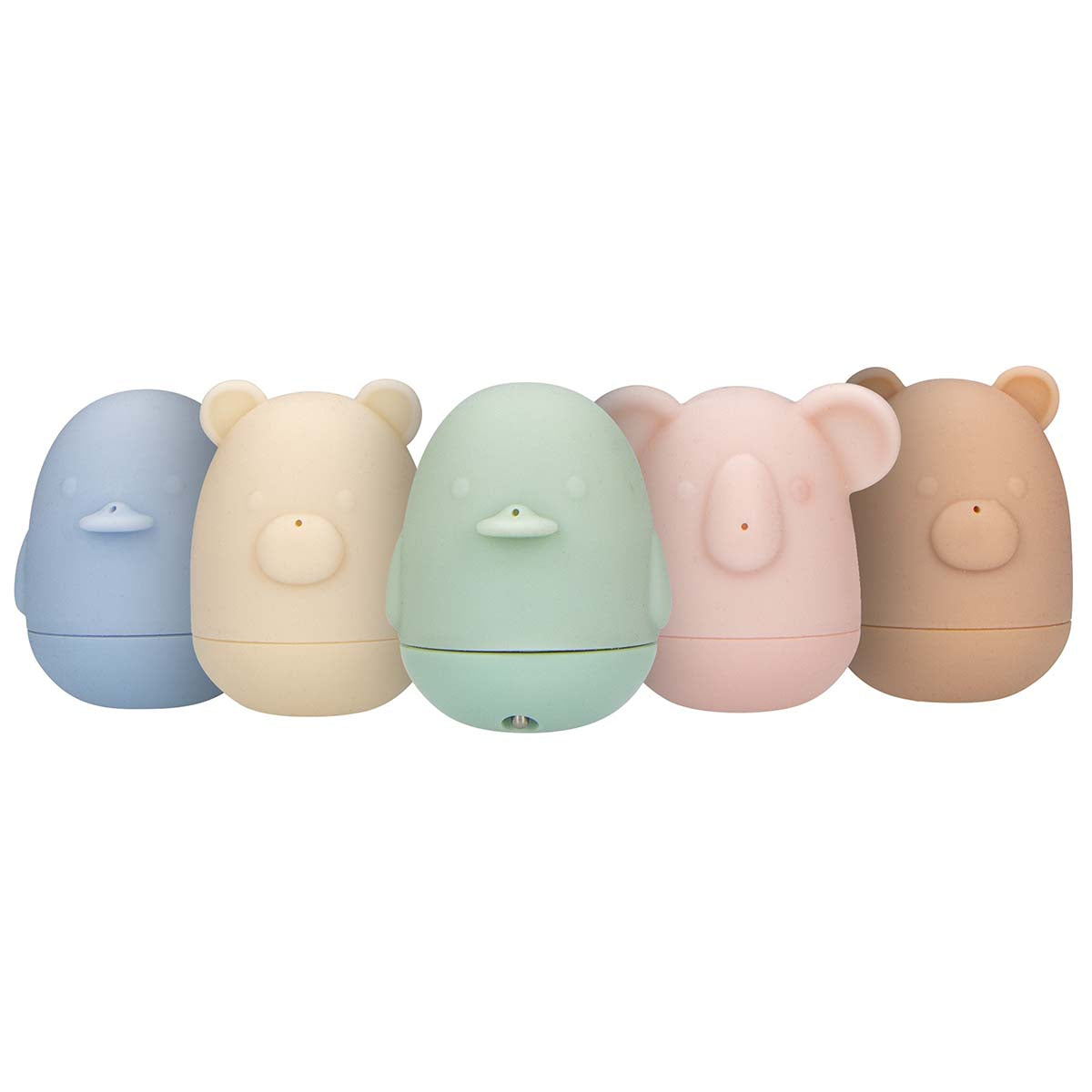 Alecto - Sæt med fem farverige badedyr med termometer Badedyr til babyer og børn - BT-5