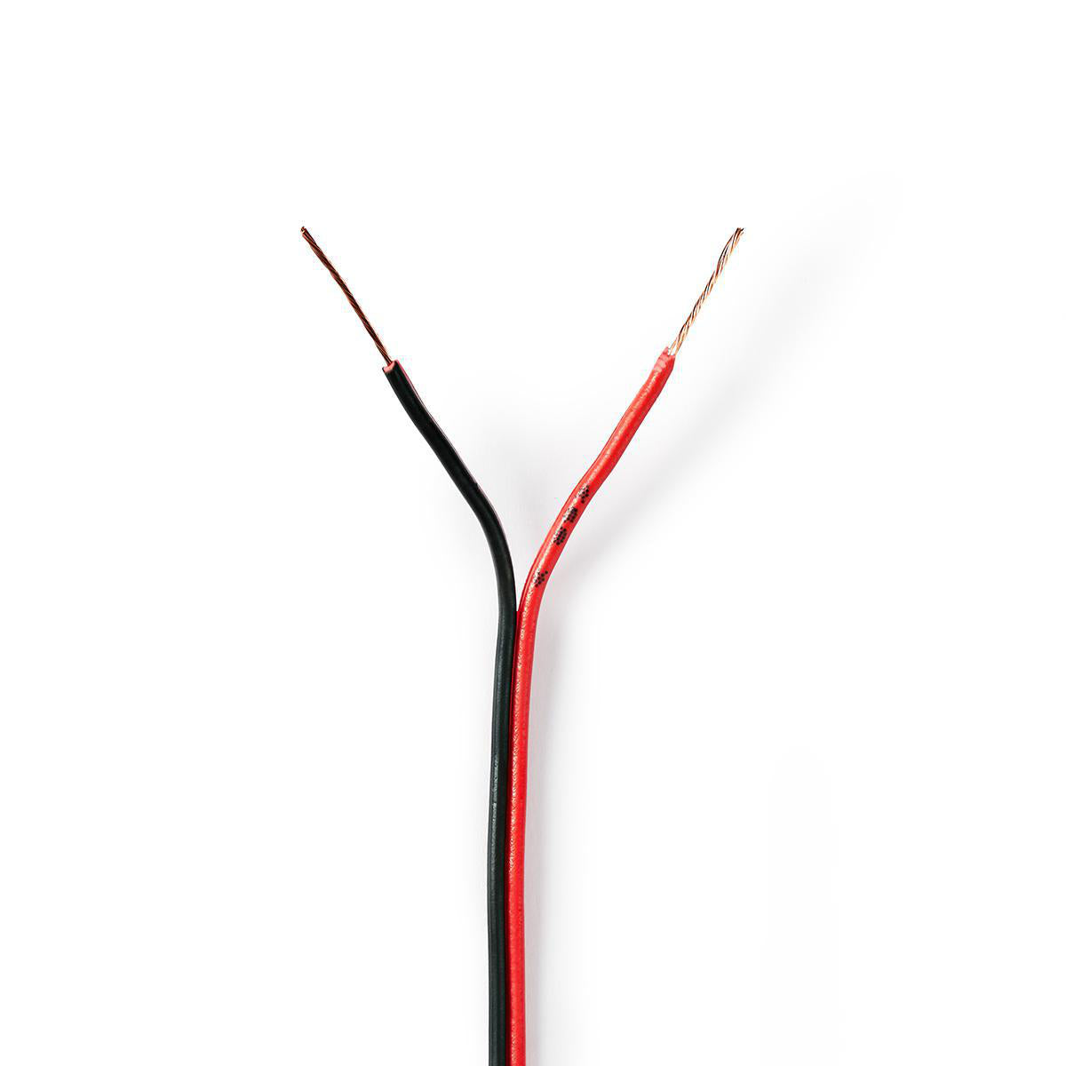 Nedis - Højtaler Kabel | 2 x 0.35 mm² | CCA | 100 m | Runde | PVC | Rød / Sort | Folie - CAGW0350BK1000