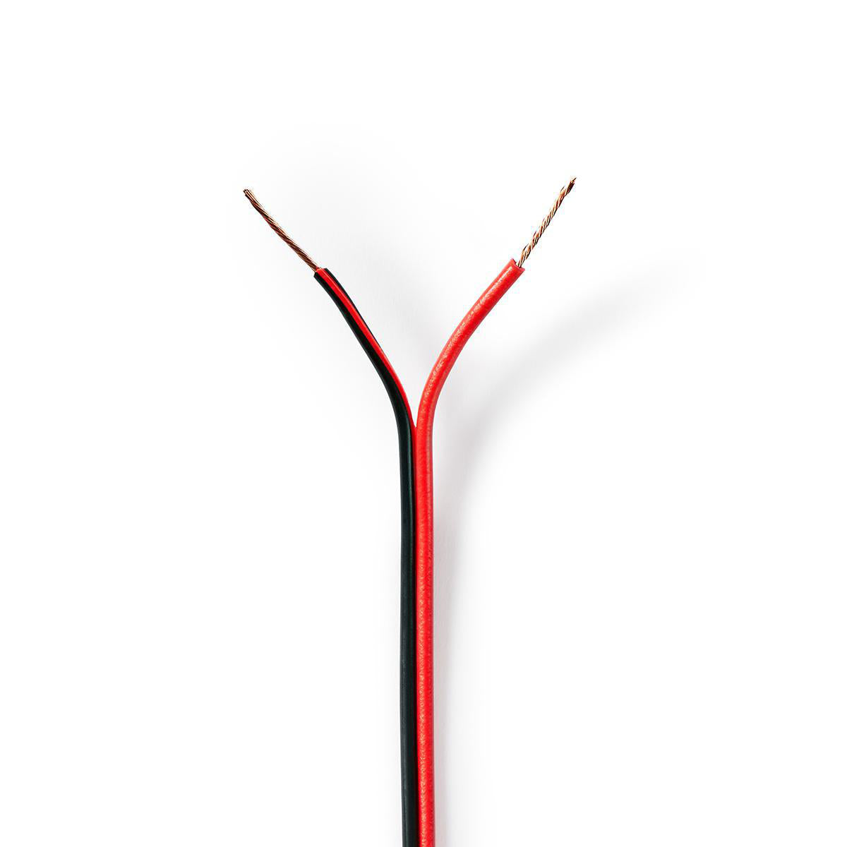 Nedis - Højtaler Kabel | 2 x 0.50 mm² | CCA | 100 m | Runde | PVC | Rød / Sort | Folie - CAGW0500BK1000
