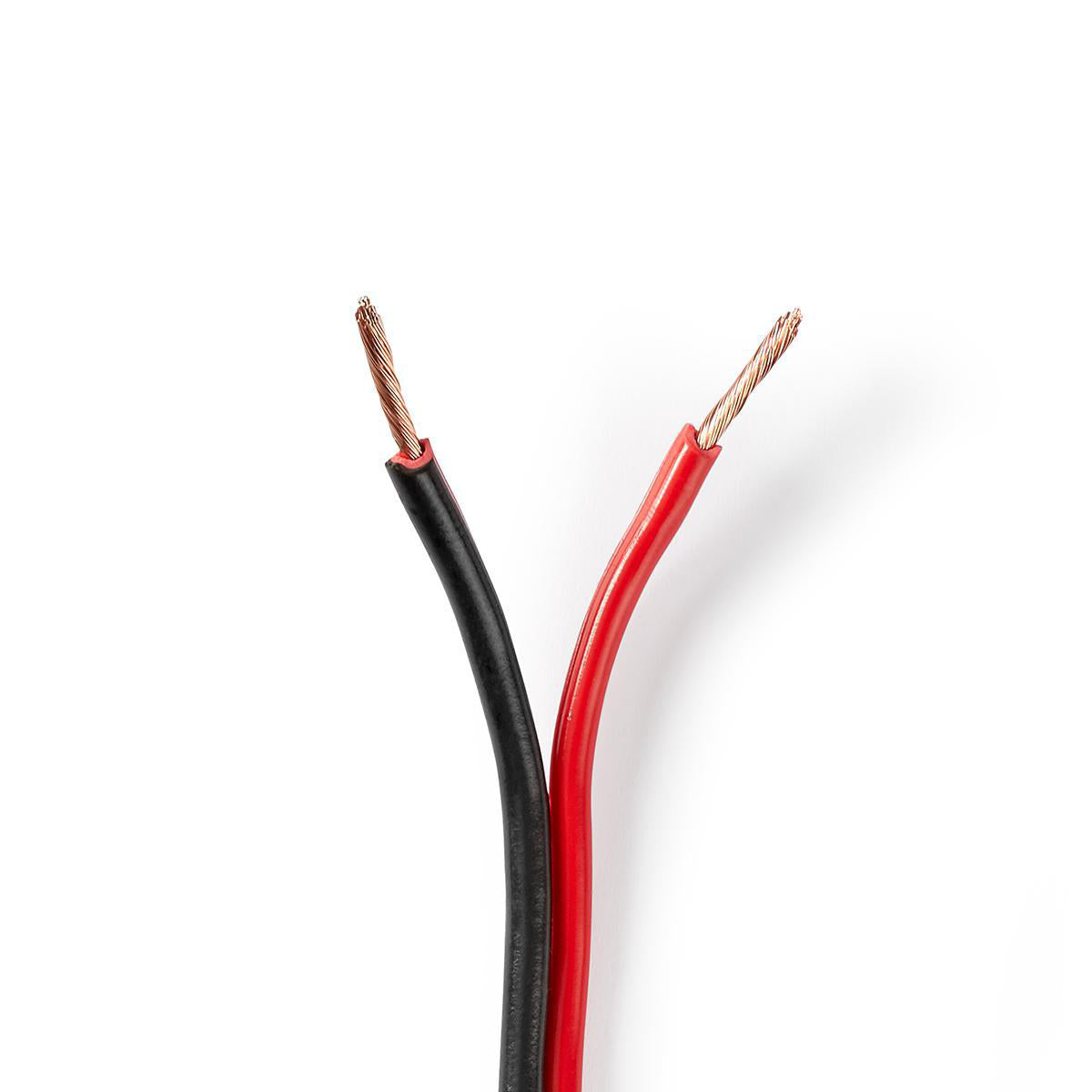 Nedis - Højtaler Kabel | 2 x 1.50 mm² | CCA | 100 m | Runde | PVC | Rød / Sort | Folie - CAGW1500BK1000