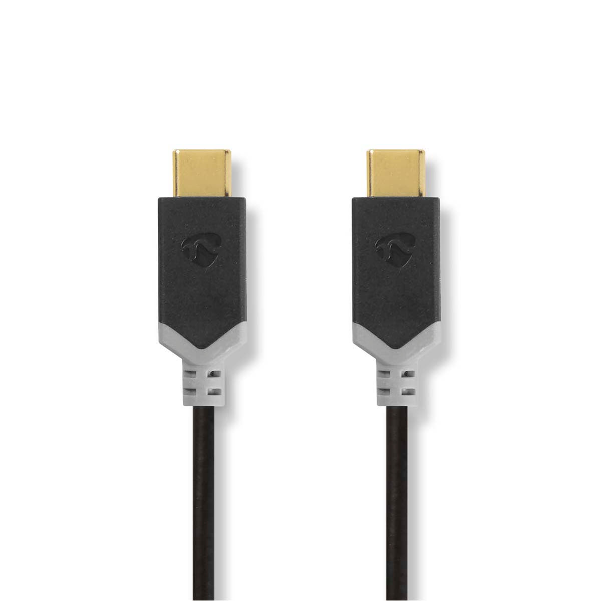 Nedis - USB-kabel | USB 3.2 Gen 1 | USB-C™ Han | USB-C™ Han | 60 W | 4K@60Hz | 5 Gbps | Nikkelplateret | 1.00 m | Runde | PVC | Antracit | Window Box - CCBW64700AT10
