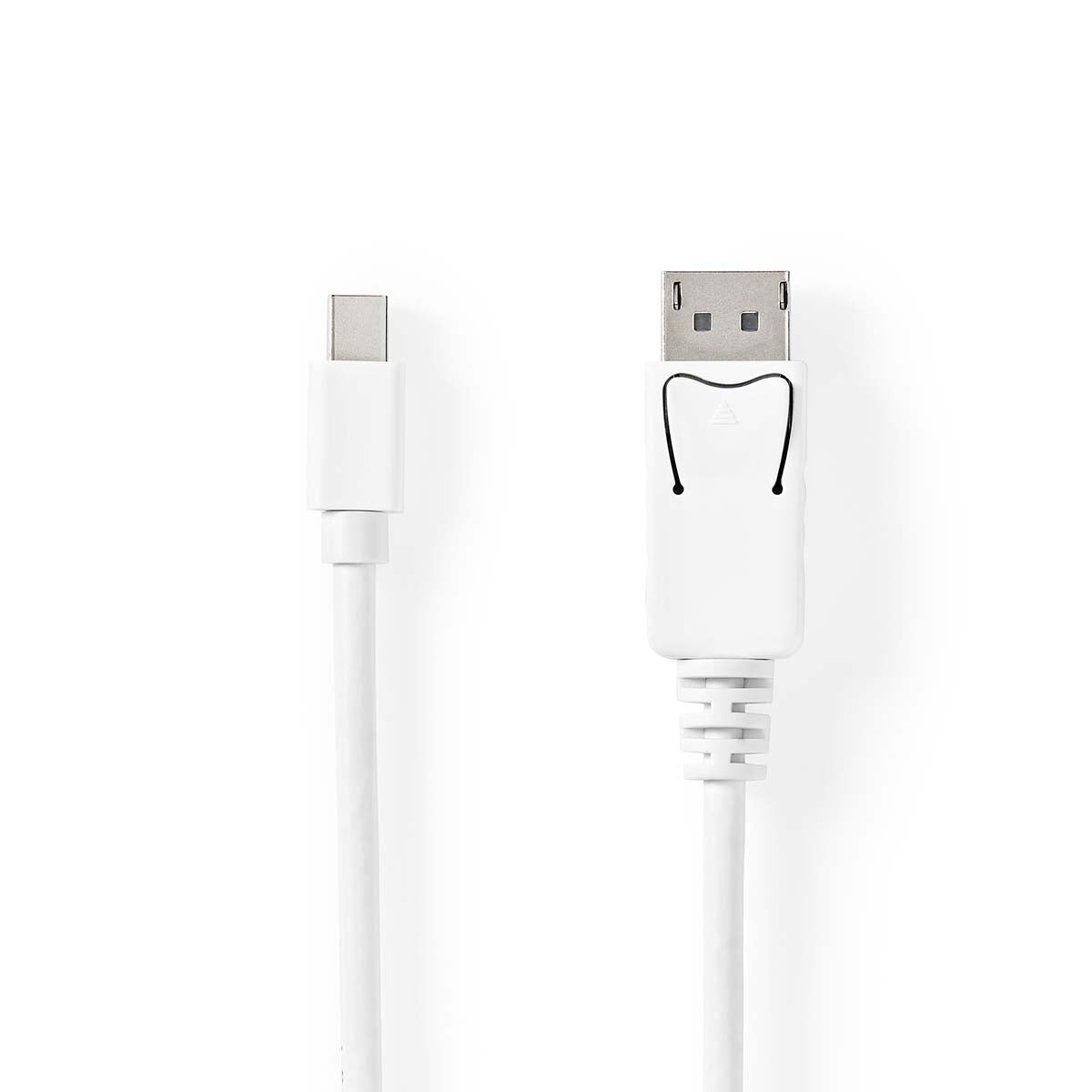 Nedis - Mini DisplayPort kabel | DisplayPort 1.4 | Mini DisplayPort han | DisplayPort Han | 48 Gbps | Nikkelplateret | 2.00 m | Runde | PVC | Hvid | Blister - CCGB37404WT20