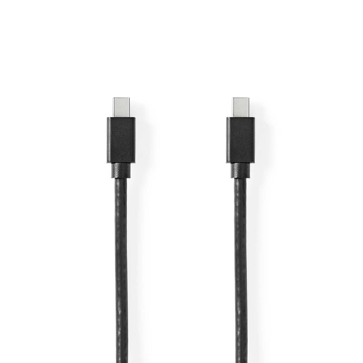 Nedis - Mini DisplayPort kabel | DisplayPort 1.4 | Mini DisplayPort han | Mini DisplayPort han | 48 Gbps | Nikkelplateret | 2.00 m | Runde | PVC | Sort | Blister - CCGB37504BK20