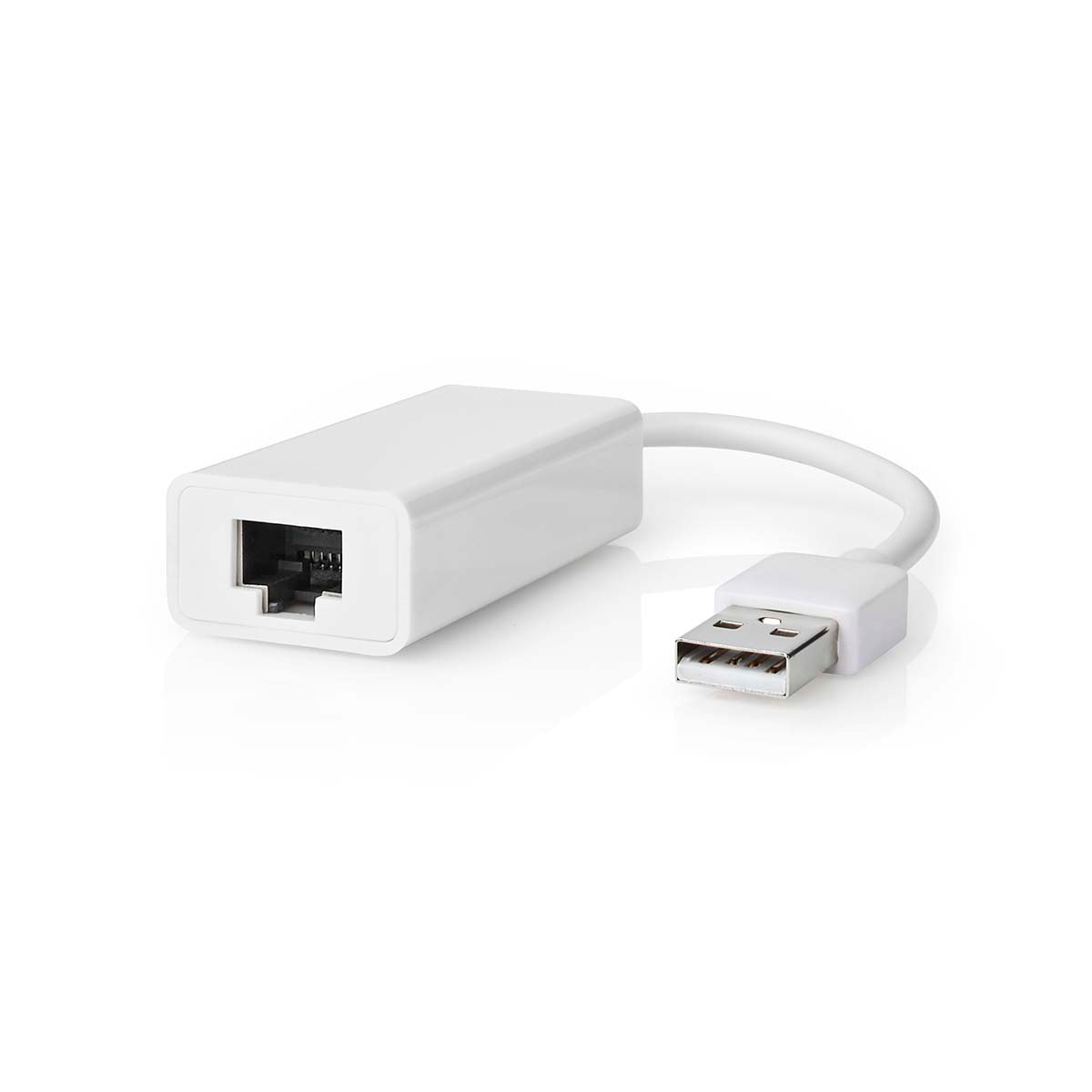 Nedis - USB-netværksadapter | USB 2.0 | 100 Mbps | USB-A Han | RJ45 Hun | 0.20 m | Runde | Guldplateret / Nikkelplateret | Kobber | Hvid | Box - CCGB60950WT02