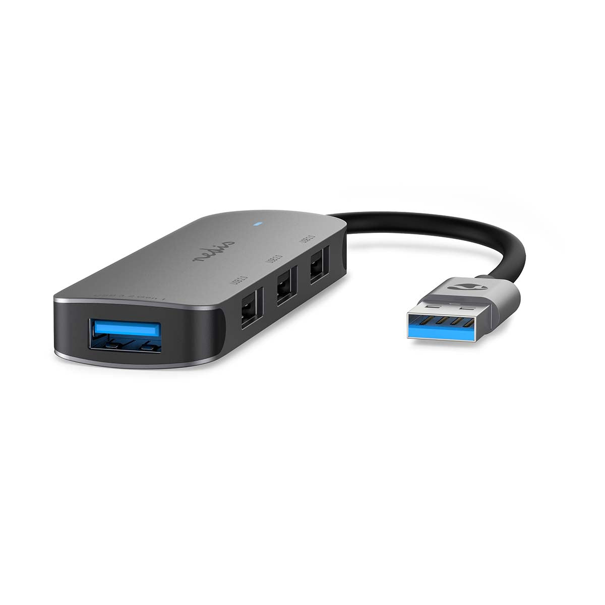 Nedis - USB-hub | USB-A Male | 4x USB A Female | 4-Port port(s) | USB 2.0 / USB 3.2 Gen 1 | USB Drevet - CCGB61210GY01