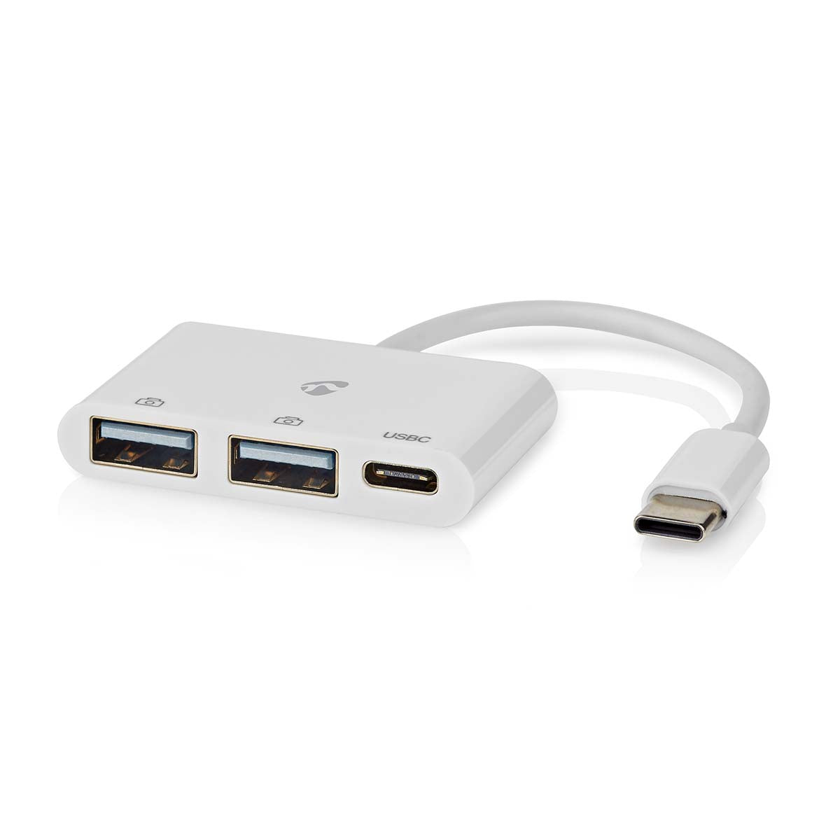 Nedis - USB-hub | 1x USB-C™ | 1x USB-C™ / 2x USB 2.0 A Female | 3-Port port(s) | USB Drevet - CCGB64785WT01