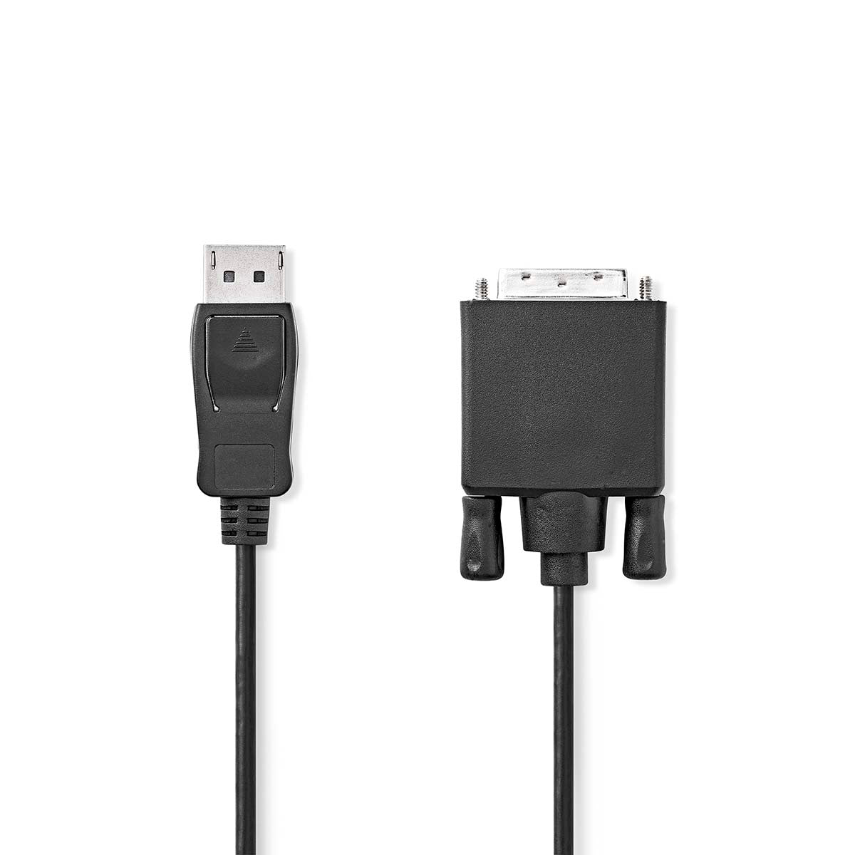 Nedis - Displayport kabel | DisplayPort Han | DVI-D 24 + 1-pin han | 1080p | Nikkelplateret | 2.00 m | Runde | PVC | Sort | Label - CCGL37200BK20