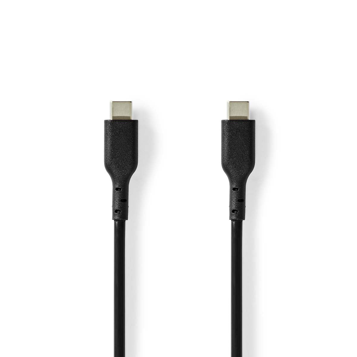 Nedis - USB-kabel | USB 2.0 | USB-C™ Han | USB-C™ Han | 240 W | 480 Mbps | Nikkelplateret | 2.00 m | Runde | PVC | Sort | Label - CCGL60710BK20