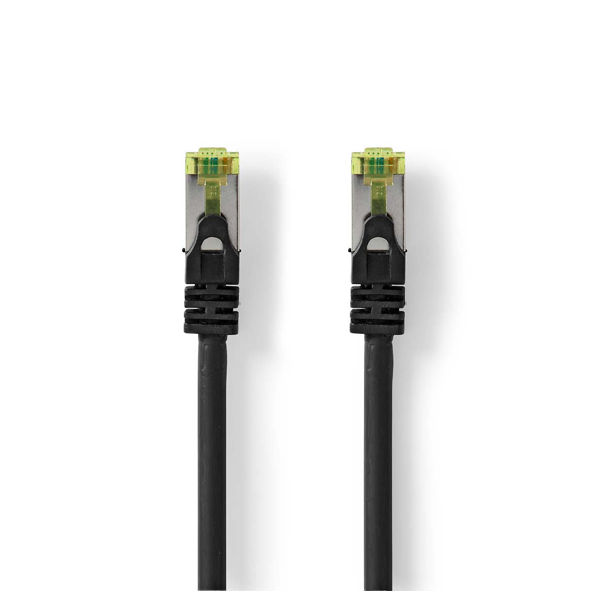 Nedis - CAT7 netværkskabel | S/FTP | RJ45 Han | RJ45 Han | 5.00 m | Snagless | Runde | LSZH | Sort | Label - CCGL85420BK50