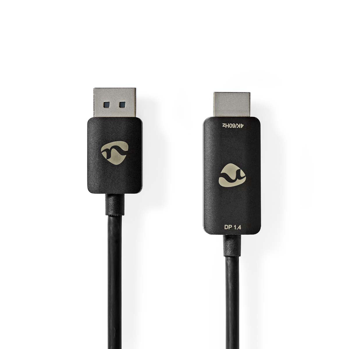 Nedis - DisplayPort adapter | DisplayPort Han | HDMI™ Stik | 8K@30Hz | Nikkelplateret | Lige | 1.80 m | Runde | TPE | PVC | Sort | Konvolut - CCGP37108BK18