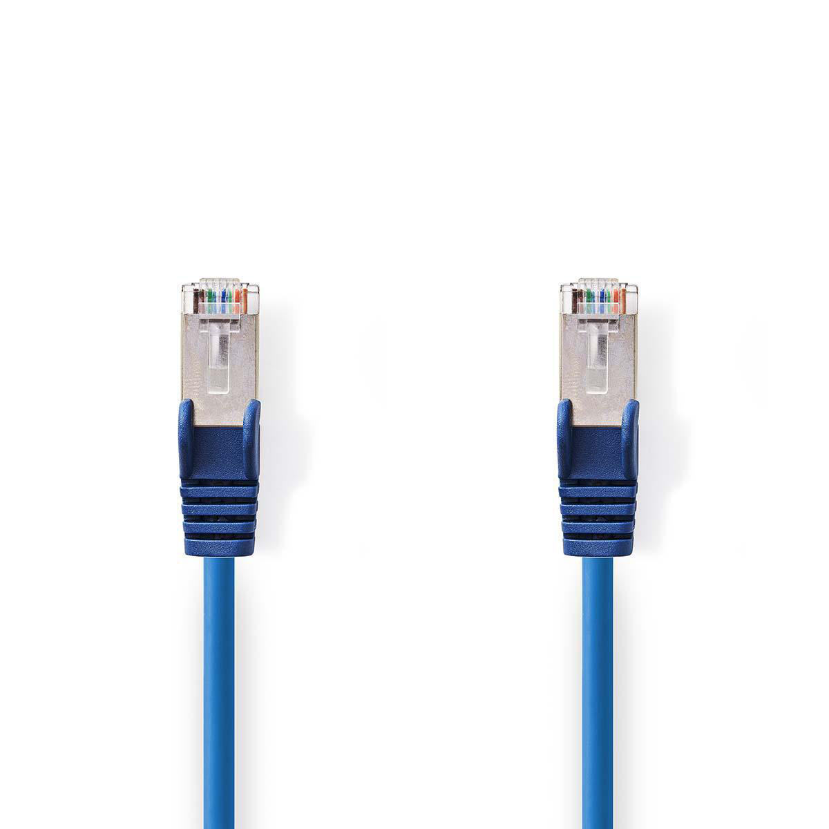 Nedis - CAT5e netværkskabel | SF/UTP | RJ45 Han | RJ45 Han | 15.0 m | Runde | PVC | Blå | Konvolut - CCGP85121BU150