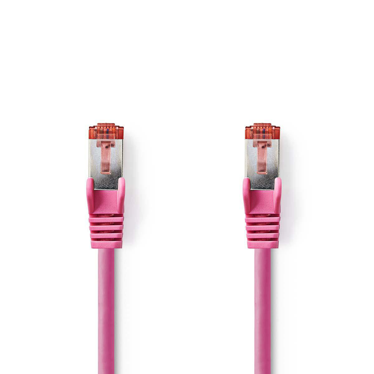 Nedis - Kat 6 kabel | RJ45 Han | RJ45 Han | S/FTP | 15.0 m | Runde | LSZH | Pink | Plastikpose - CCGP85221PK150