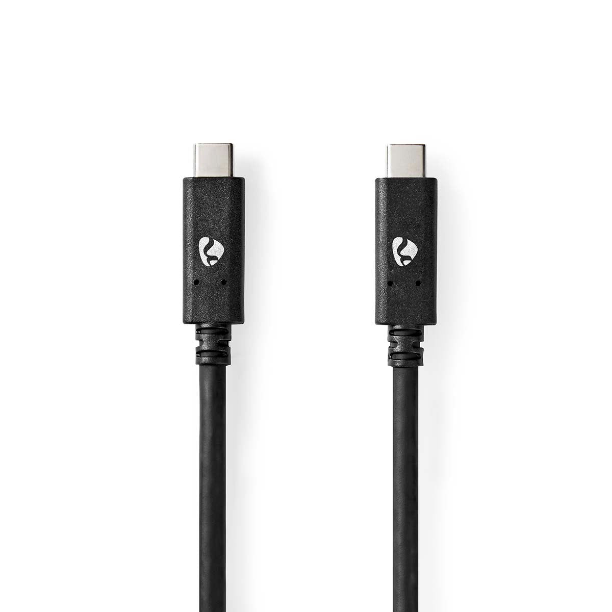 Nedis - USB-kabel | USB 3.2 Gen 2 | USB-C™ Han | USB-C™ Han | 100 W | 4K@60Hz | 10 Gbps | Nikkelplateret | 1.00 m | Runde | PVC | Sort | Box - CCGW64750BK10