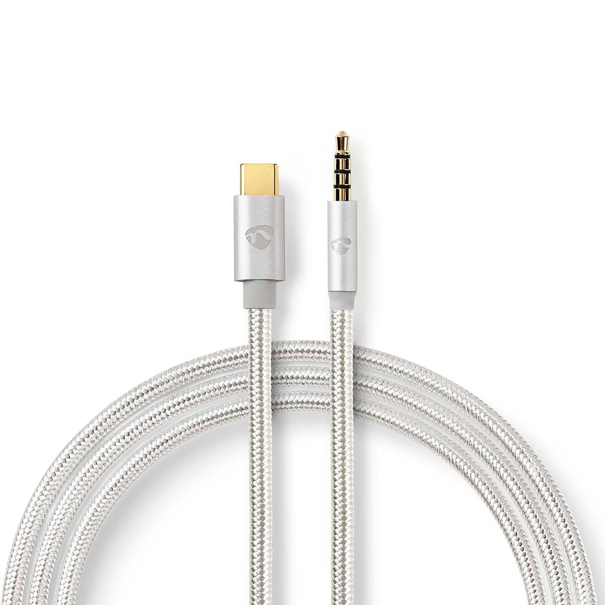 Nedis - USB-C™ Adapter | USB 2.0 | USB-C™ Han | 3.5 mm Hanstik | 1.00 m | Runde | Guldplateret | Flettet / Nylon | Aluminium | Cover Window Box - CCTB65940AL10