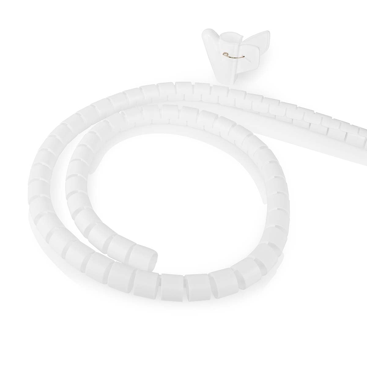Nedis - Kabel Management | Spiral ærme | 1 stk. | Maksimal tykkelse på kabel: 28 mm | PE | Hvid - CMSW2328WT200