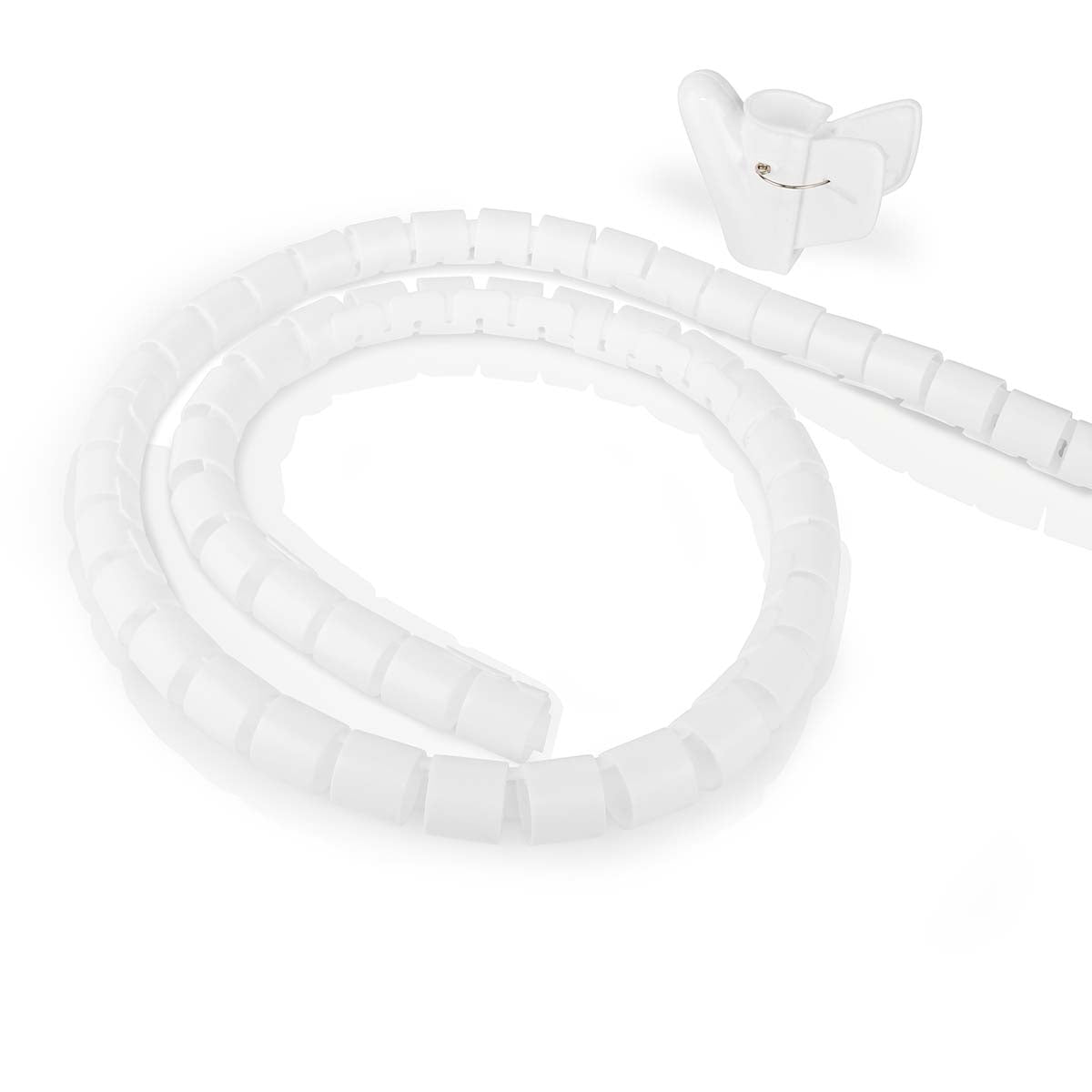 Nedis - Kabel Management | Spiral ærme | 1 stk. | Maksimal tykkelse på kabel: 32 mm | PE | Hvid - CMSW2832WT200