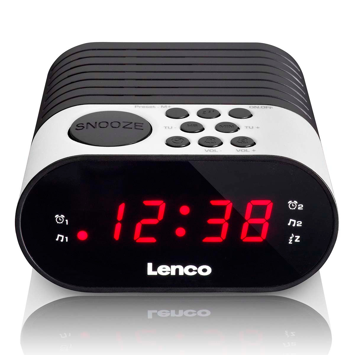 Lenco - Clock radio Hvid - CR-07 WHITE