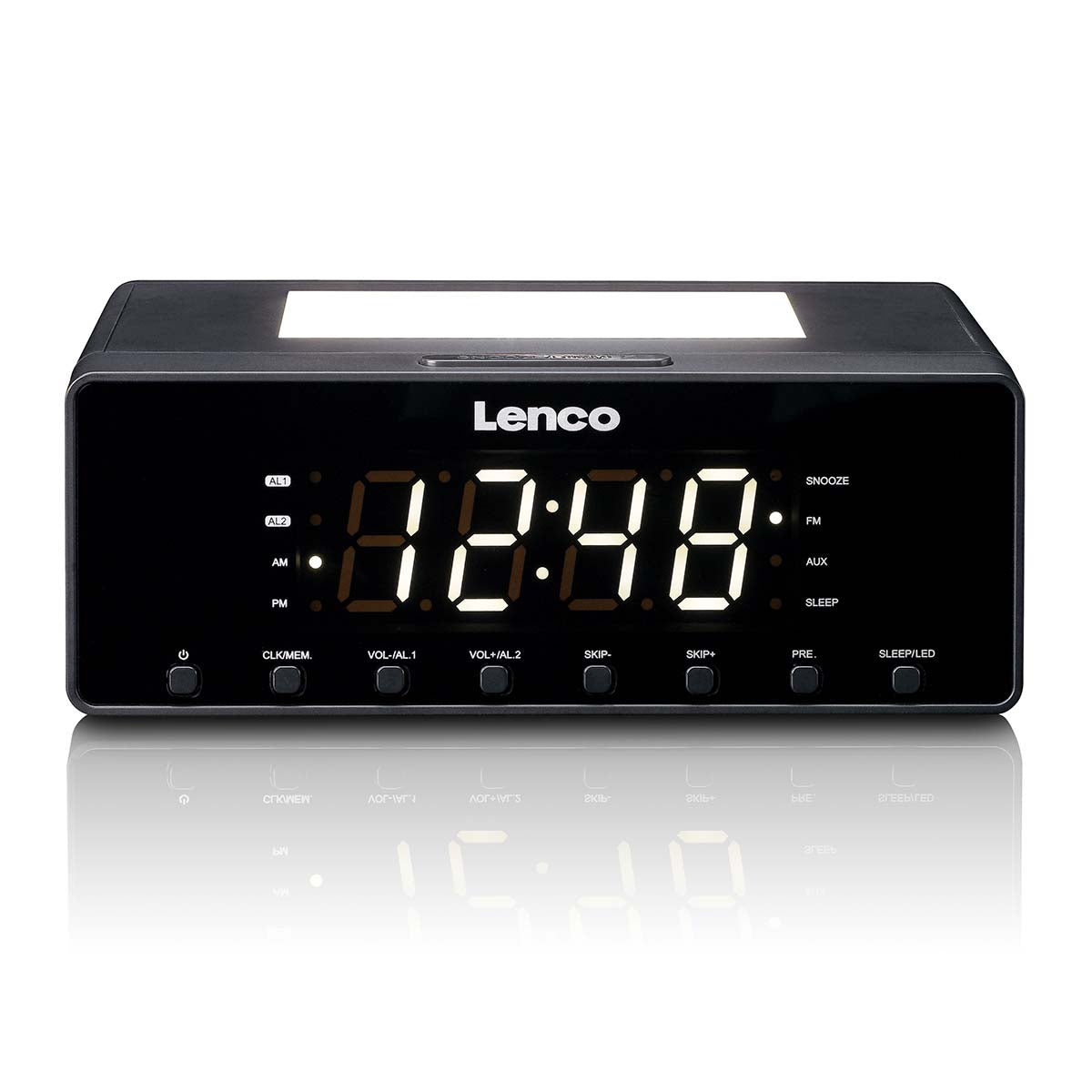 Lenco - Clockradio med natlys - CR-540BK