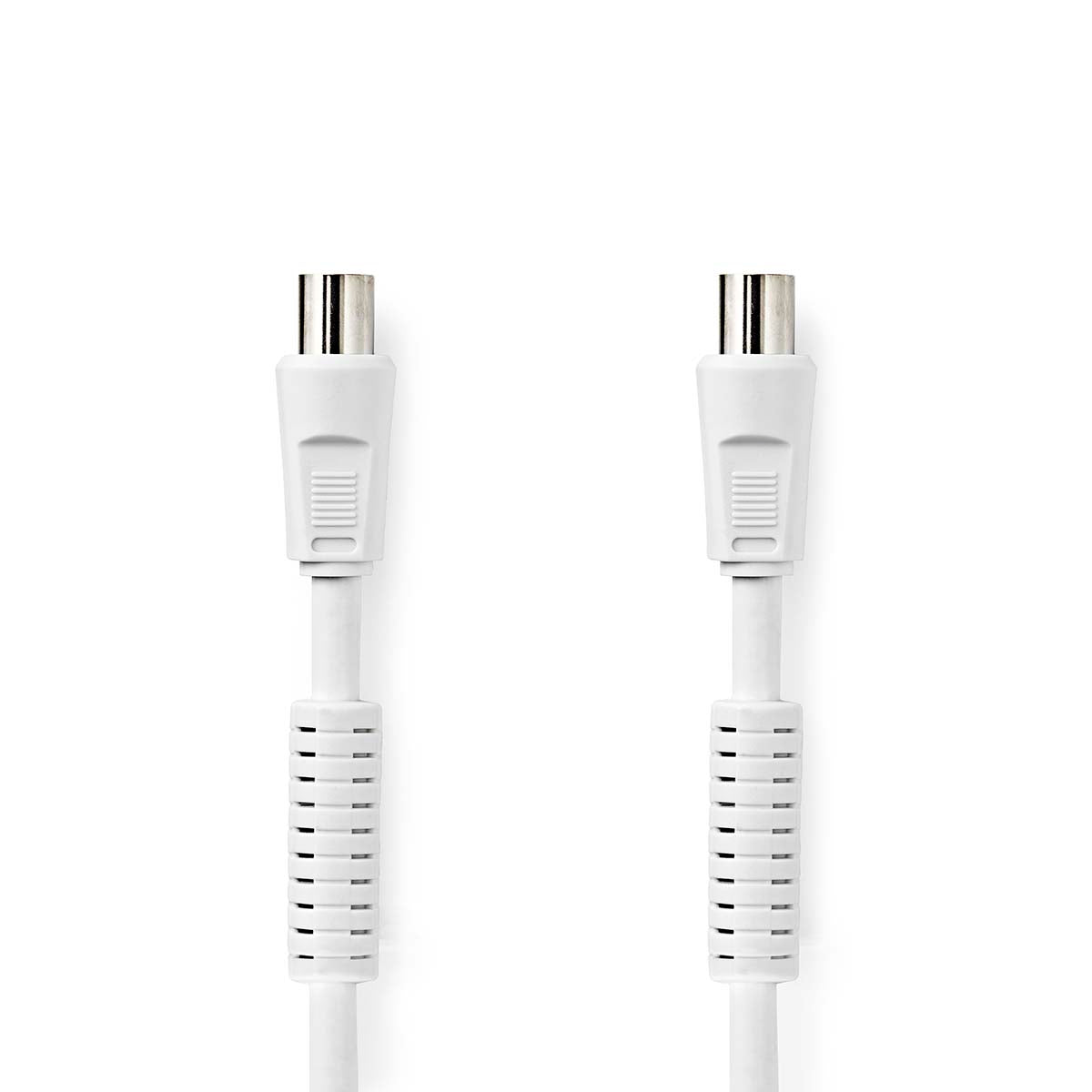 Nedis - Coax Cable | IEC (Coax) Han | IEC (Coax) Hun | Nikkelplateret | 120 dB | 75 Ohm | Quad Skærmet | 15.0 m | Runde | PVC | Hvid | Label - CSGL40020WT150