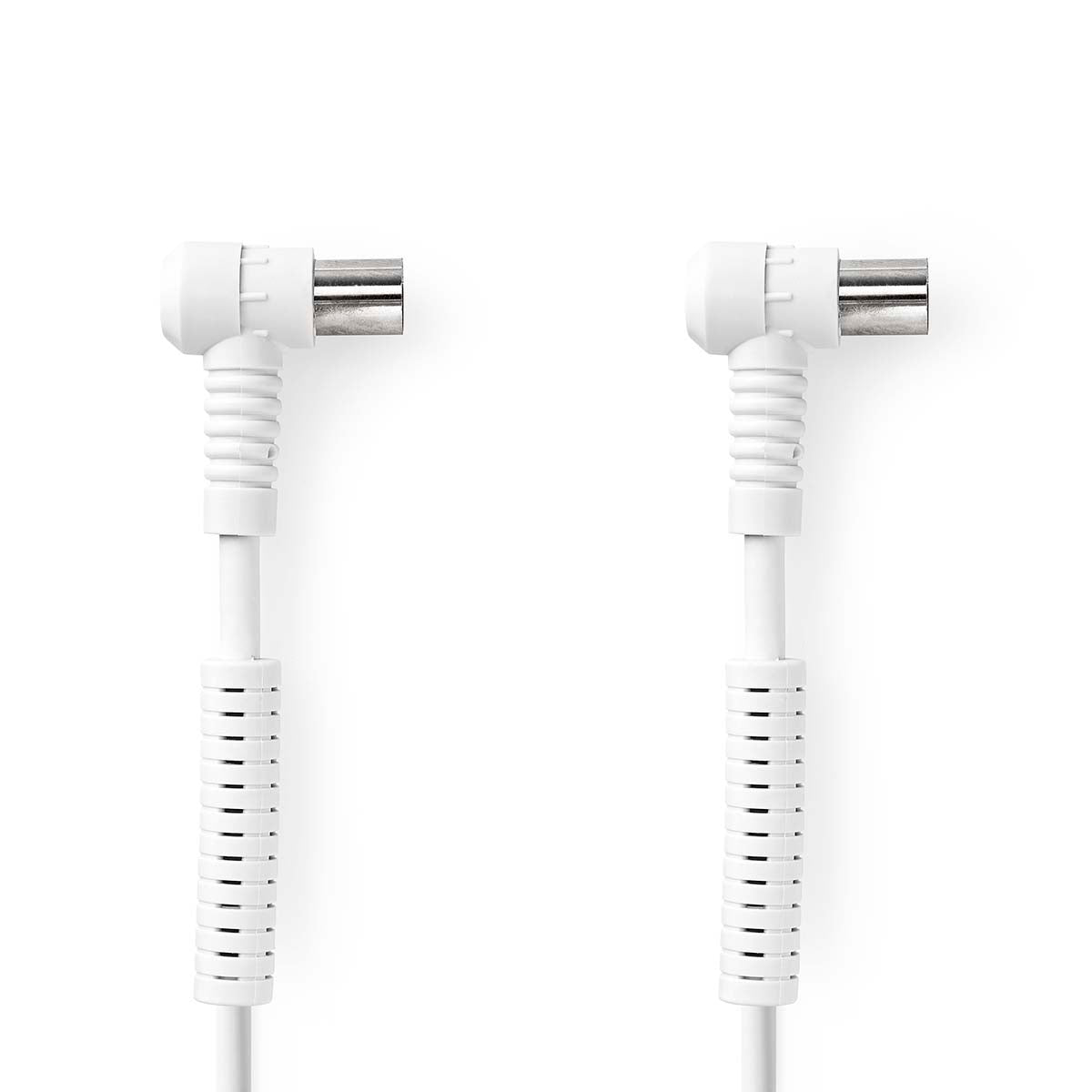 Nedis - Coax Cable | IEC (Coax) Han | IEC (Coax) Hun | Nikkelplateret | 120 dB | 75 Ohm | Quad Skærmet | 10.0 m | Runde | PVC | Hvid | Label - CSGL40120WT100