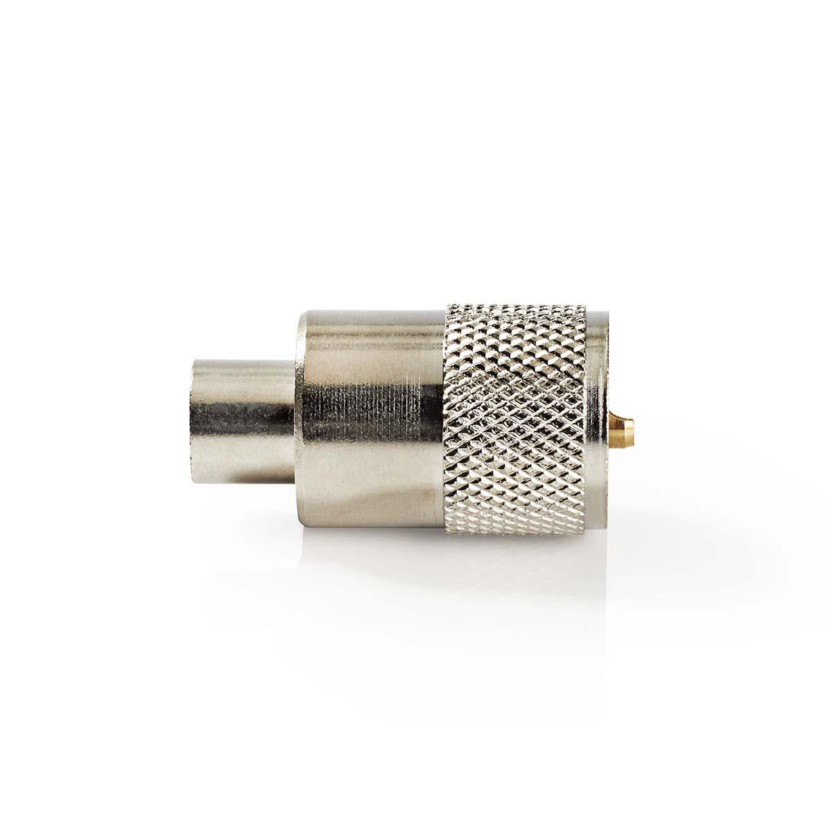 Nedis - PL259 stik | Lige | Han | Nikkelplateret | 50 Ohm | Lodde | Kabeldiameter: 6.0 mm | Metal | Sølv | 25 stk. | Konvolut - CSVC43900ME