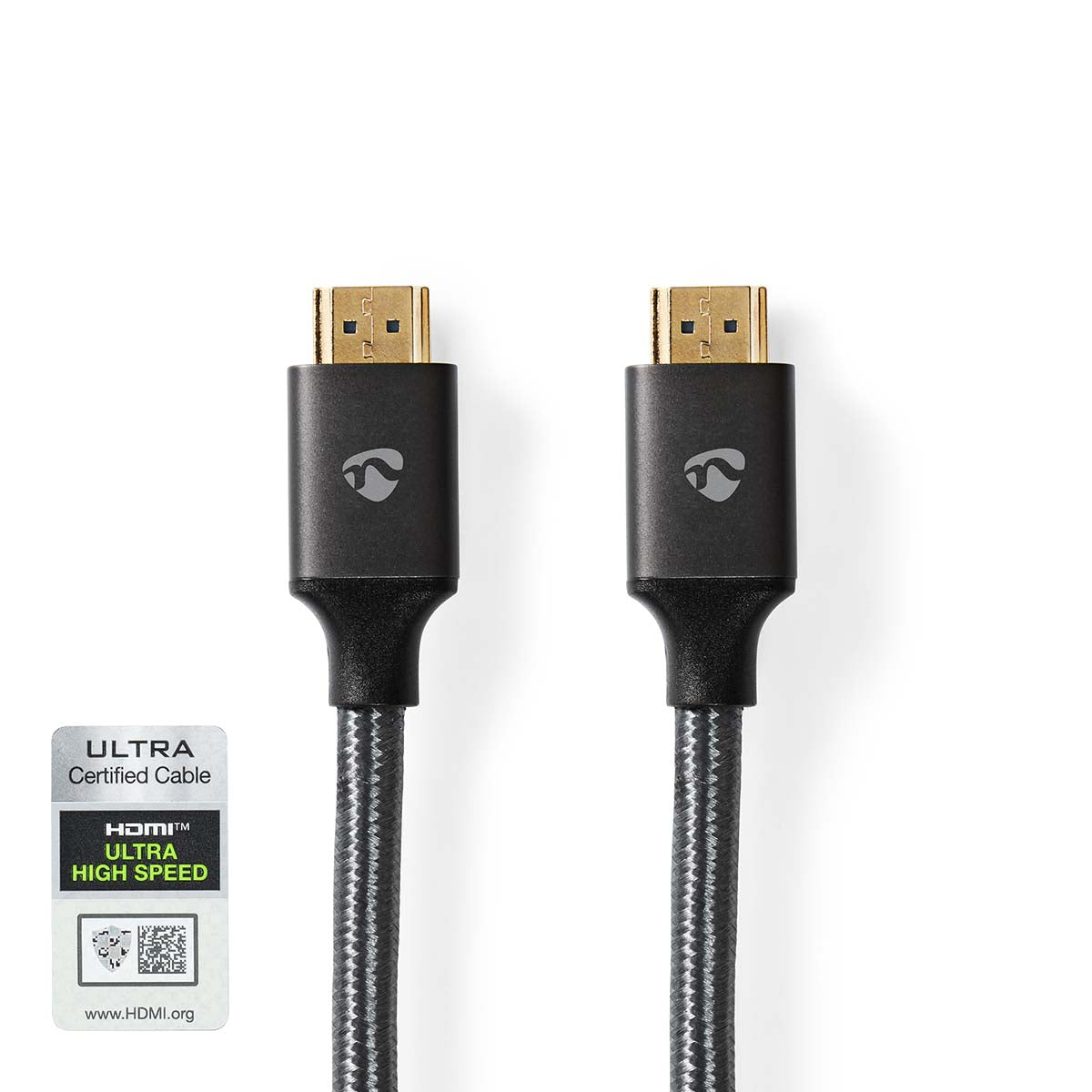Nedis - Ultra High Speed HDMI ™ kabel | HDMI™ Stik | HDMI™ Stik | 8K@60Hz | 48 Gbps | 5.00 m | Runde | 6.7 mm | Gun Metal Grå | Cover Window Box - CVTB35000GY50