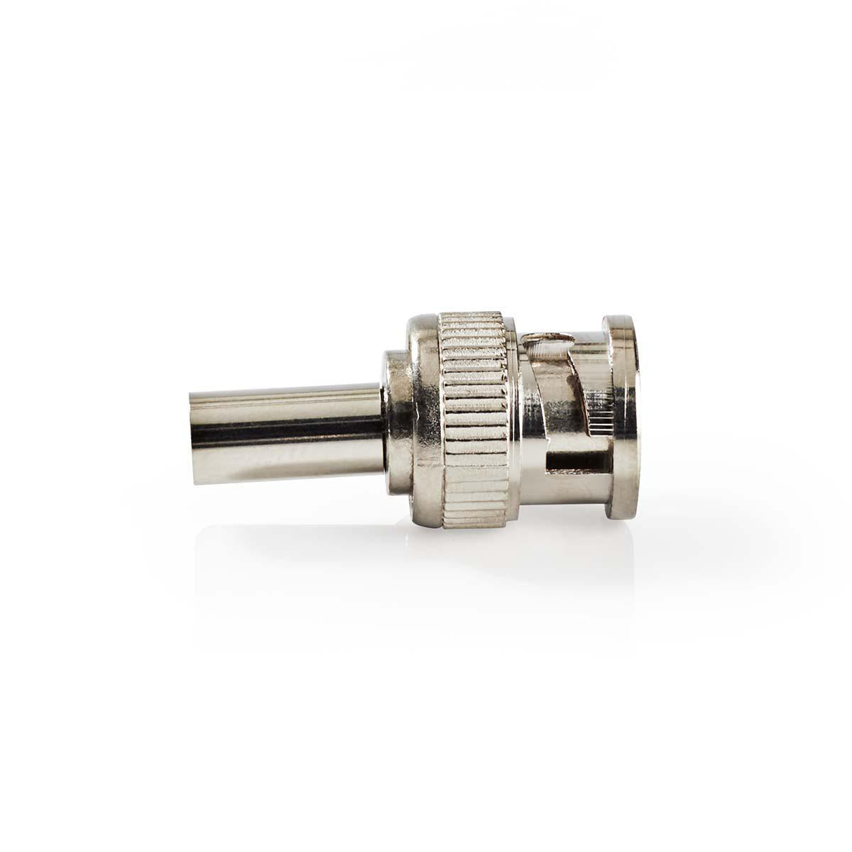Nedis - BNC-stik | Lige | Han | Nikkelplateret | 50 Ohm | Krymp | Kabeldiameter: 6.0 mm | Stål | Sølv | 25 stk. | Konvolut - CVVC01905ME