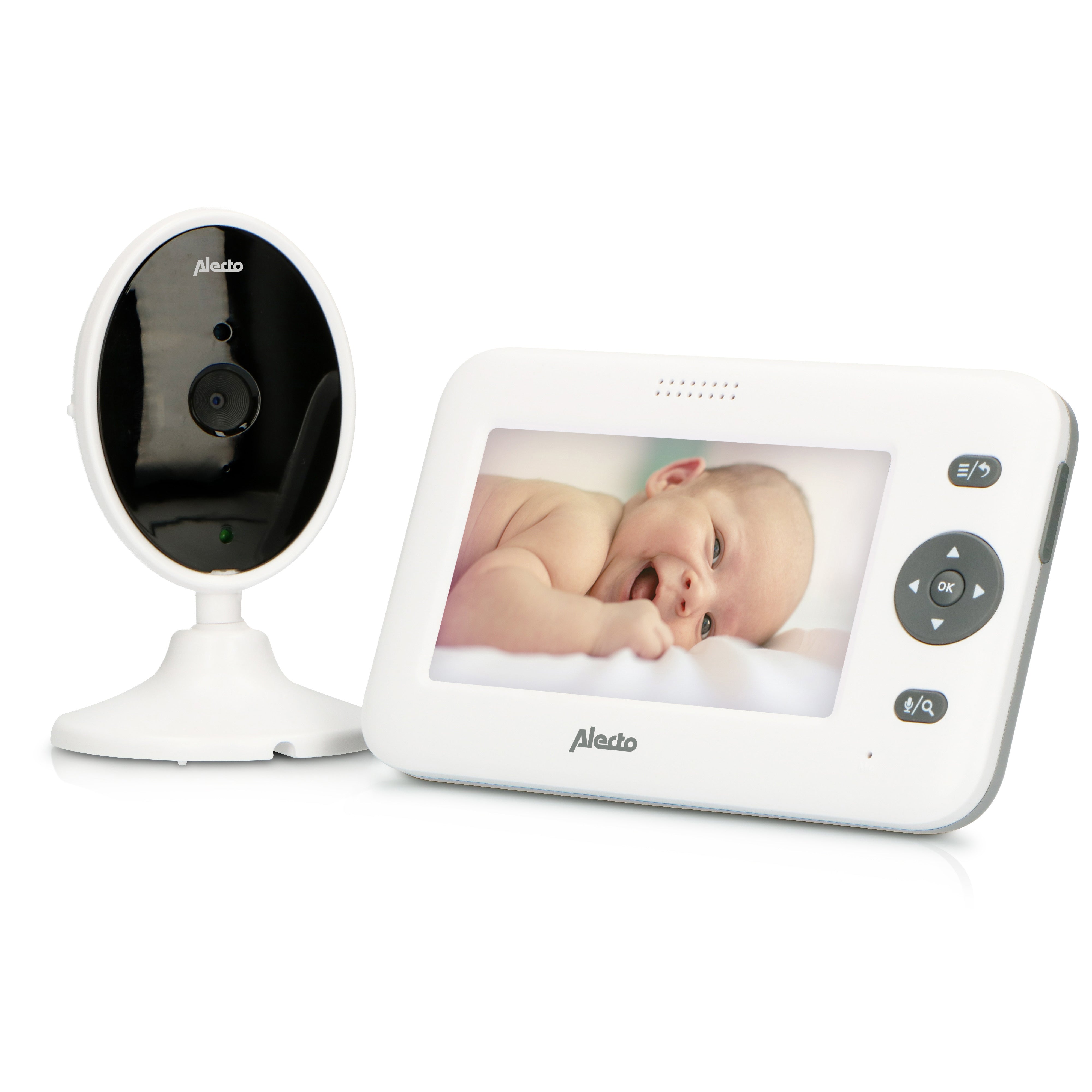 Alecto - Video-babyalarm med 4,3" farvedisplay Hvid - DVM-140