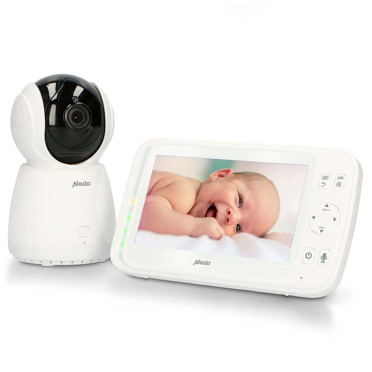 Alecto - DVM-275 Video babyalarm med 5" farvedisplay hvid - DVM-275