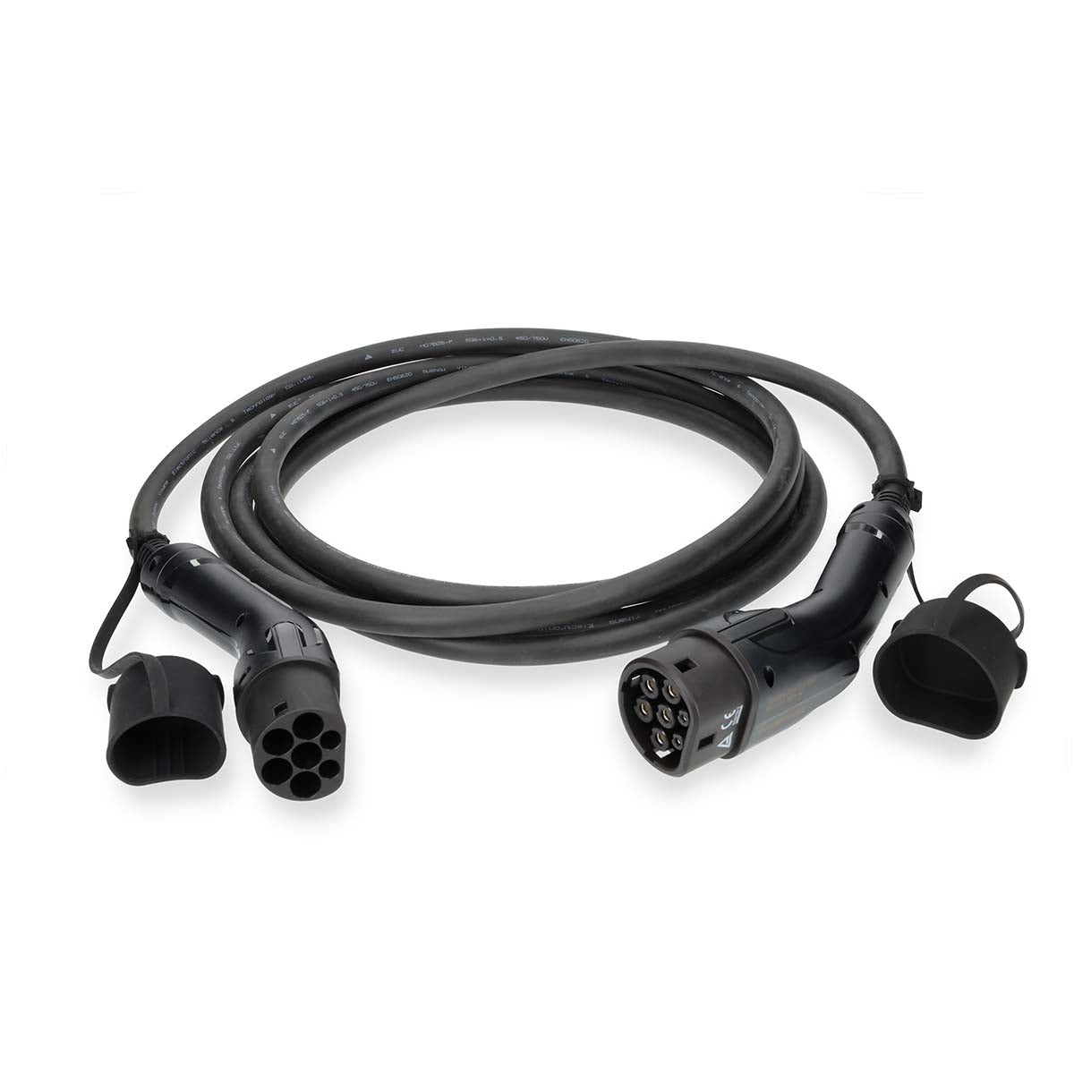 Nedis - Kabel til elbil | Cable Type 2 | 32.0 A | 22000 W | 3-faser | 5.00 m | Sort | Gaveæske - EVCA22KWBK50