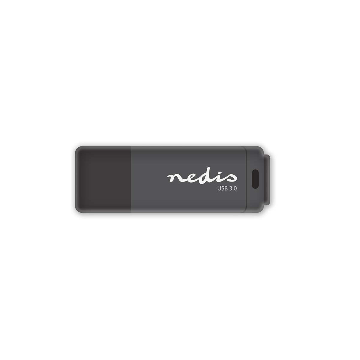 Nedis flash drev på 128 GB med USB Type-A tilslutning læsehastighed på 80 MB/s og skrivehastighed på 10 MB/s i sort design