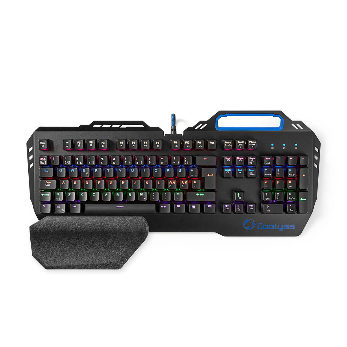 Nedis - Wired Gaming Keyboard | USB | Mekaniske Taster | RGB | Nordisk | ND layout | USB Drevet | Strømkabellængde: 1.70 m | Gaming - GKBD400BKND